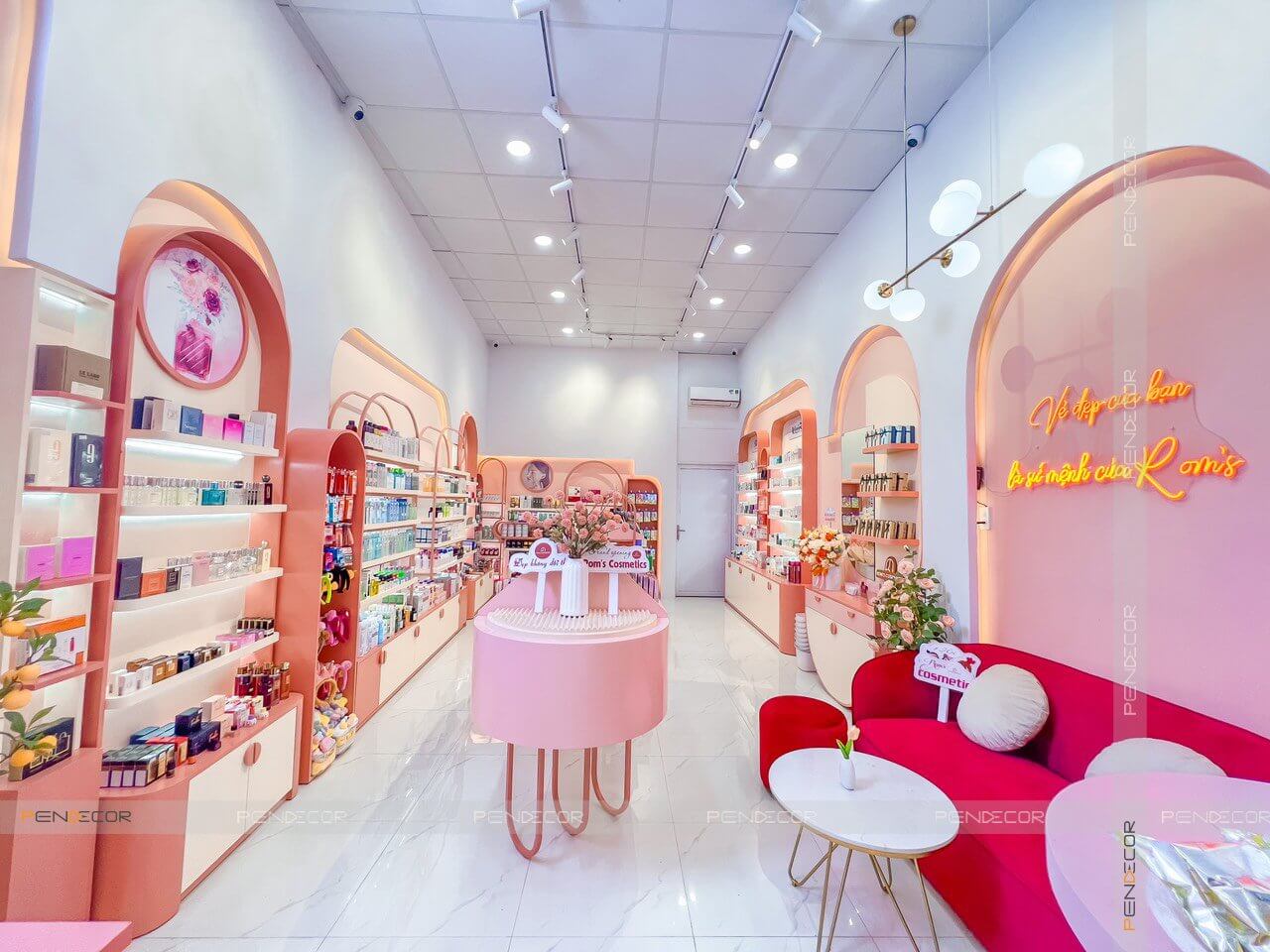 Thi Công Shop Mỹ Phẩm Rom's cosmetic