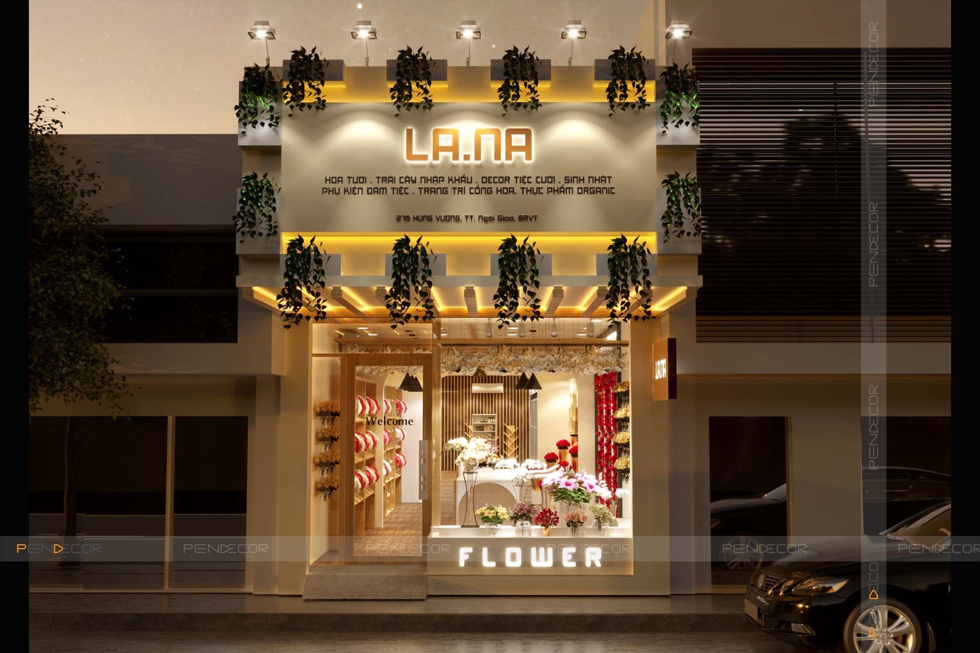 Thiết Kế Shop Hoa và Trái Cây LANA