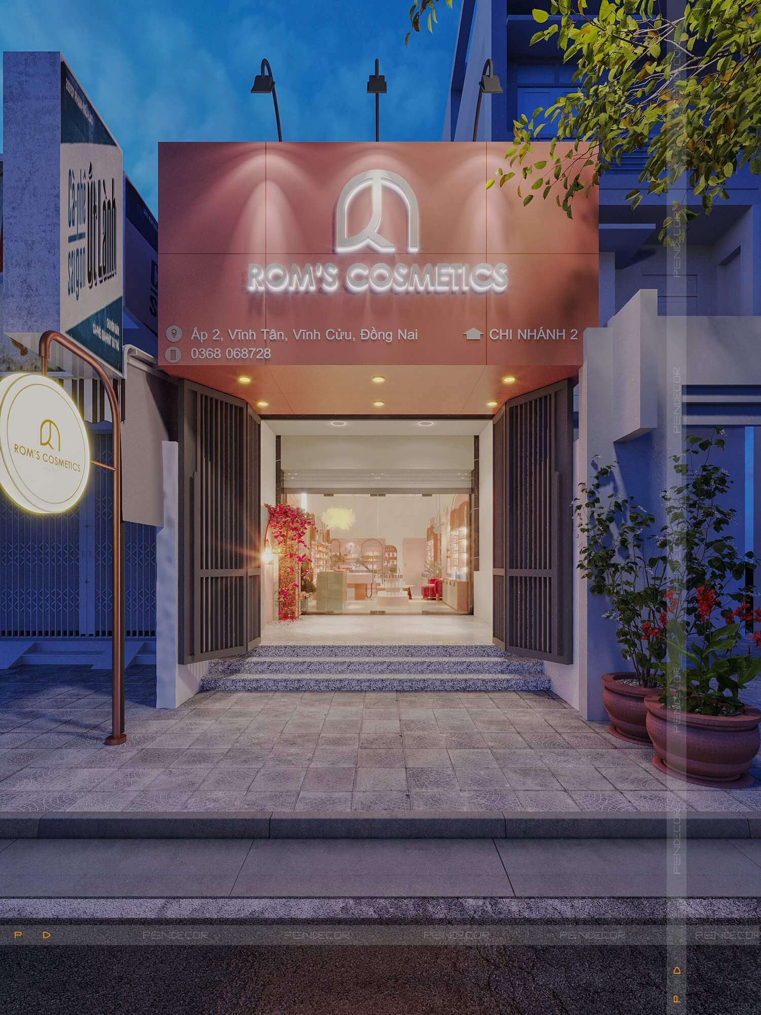 Thiết Kế Shop Mỹ Phẩm Rom's Cosmetics