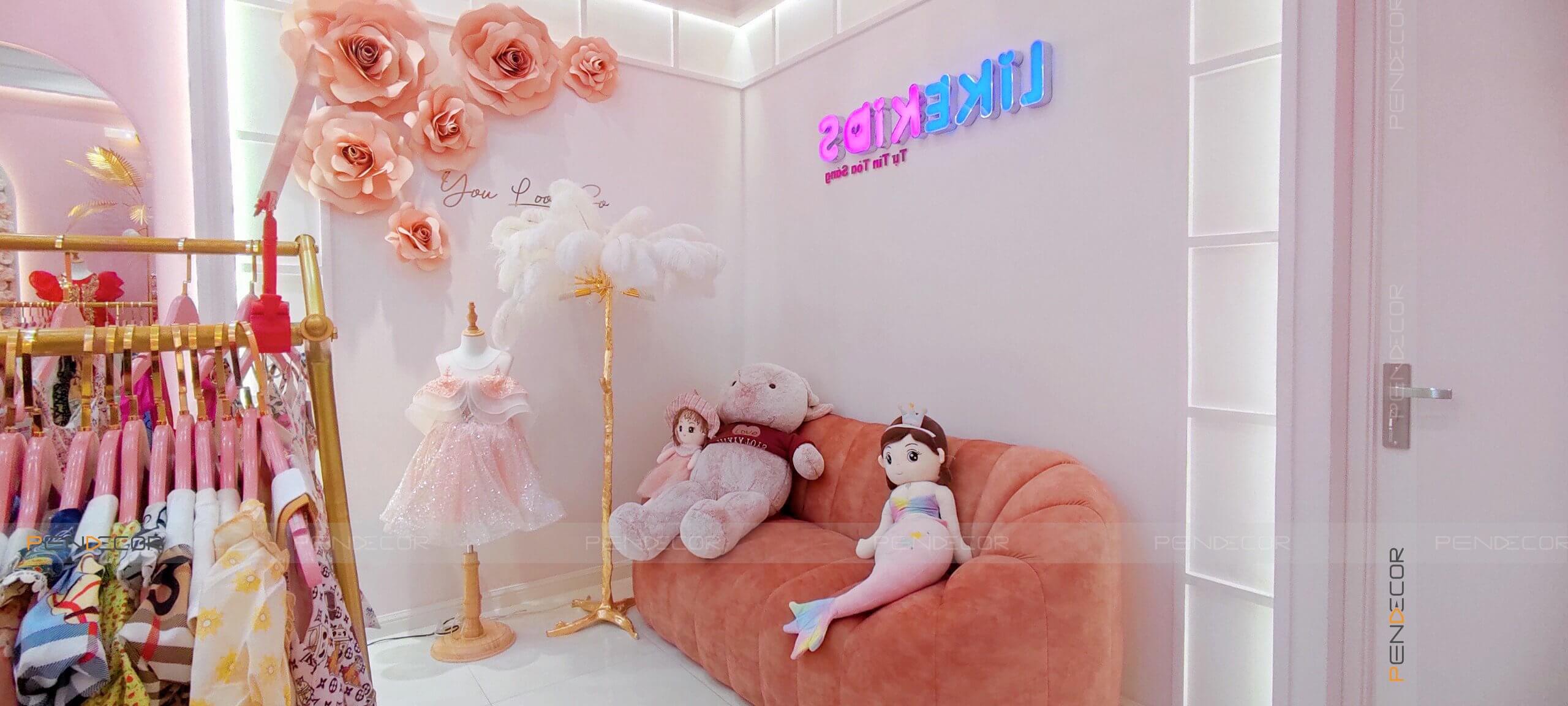 Thi Công Shop Thời Trang Trẻ Em Like Kids