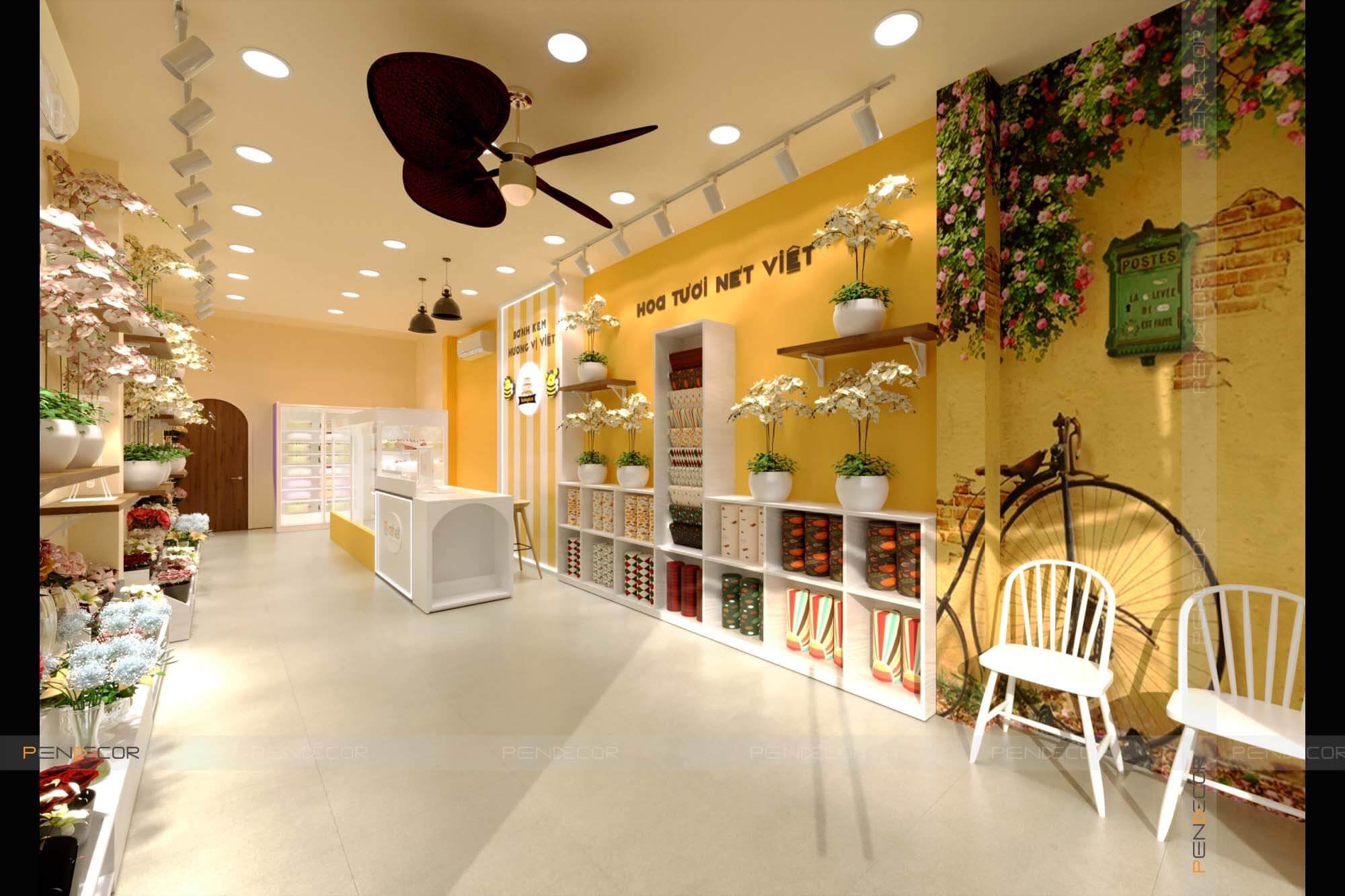Thiết Kế Tiệm Hoa và Bánh Kem Nét Việt