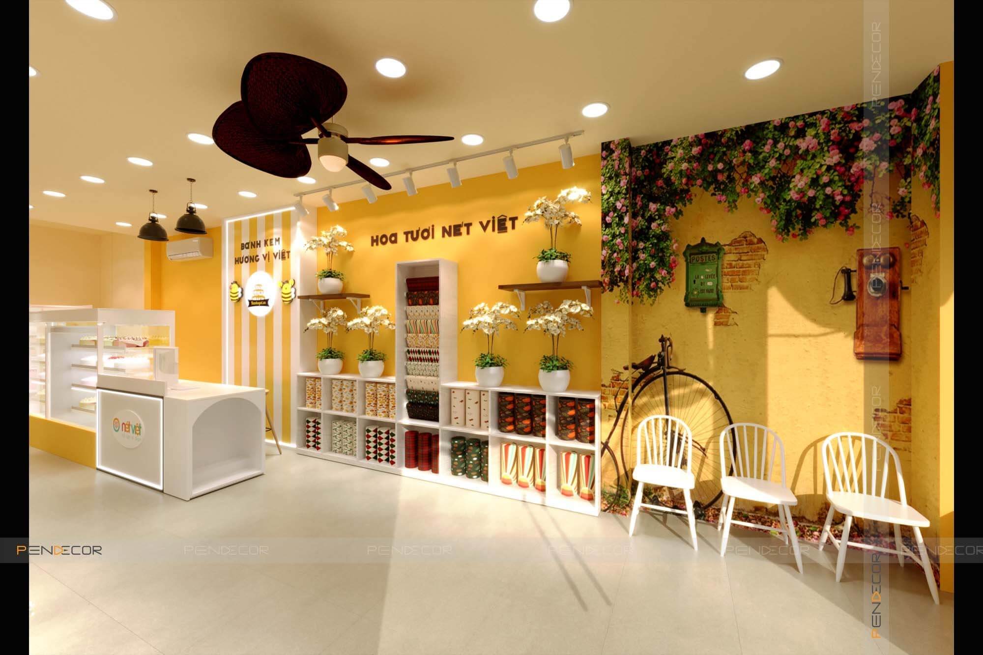 Thiết Kế Tiệm Hoa và Bánh Kem Nét Việt