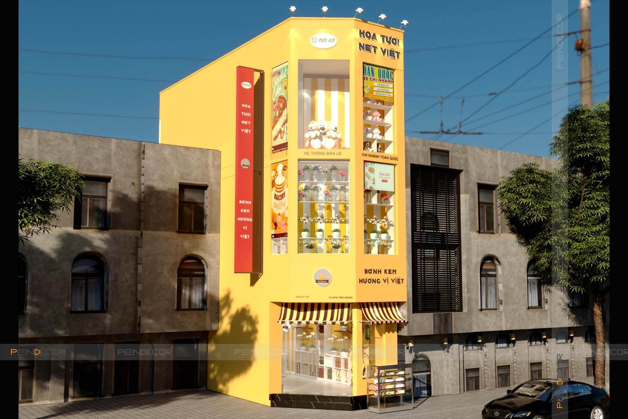 Thiết Kế Tiệm Hoa và Bánh Kem Nét Việt