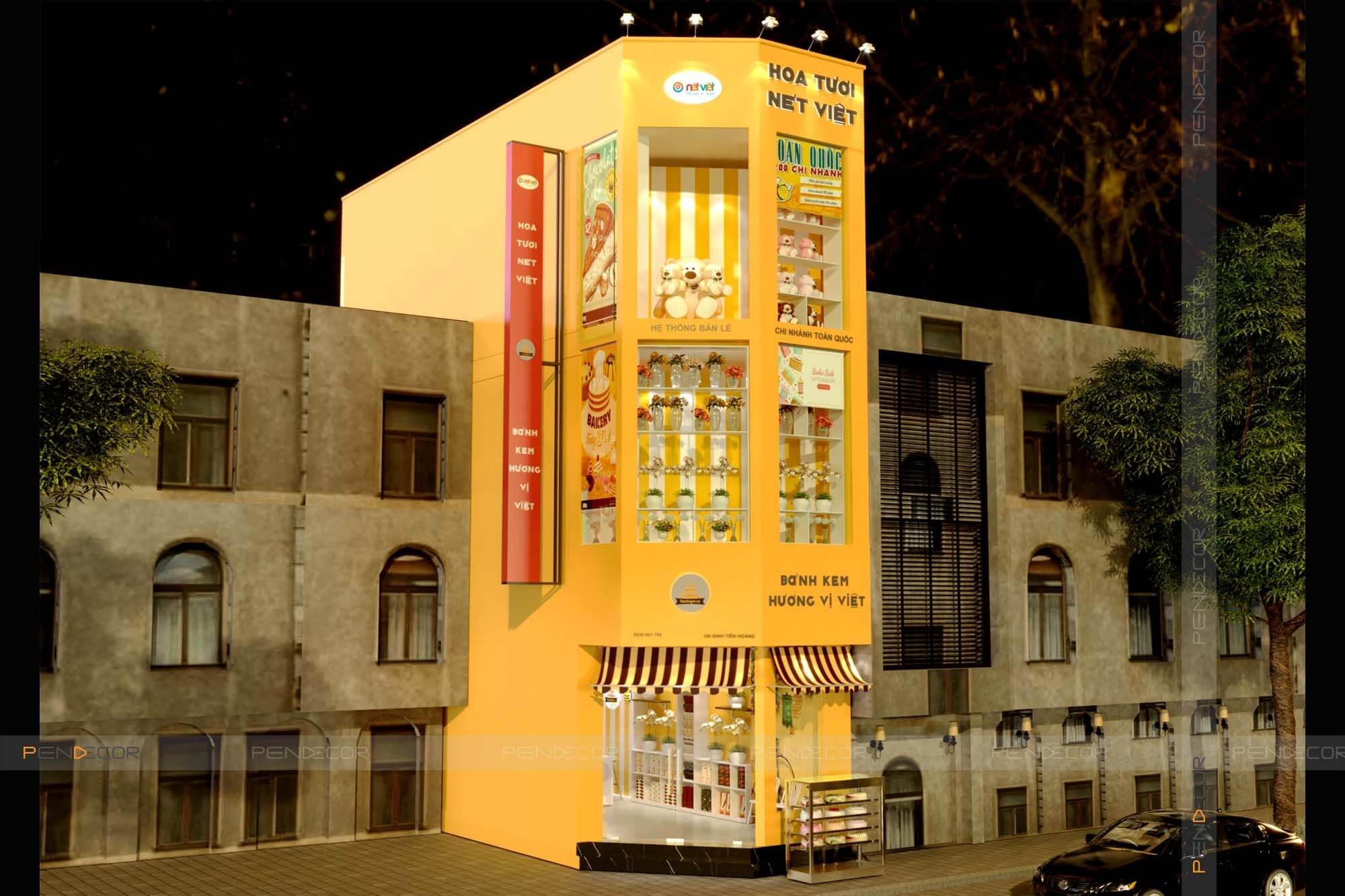 Thiết Kế Tiệm Hoa và Bánh Kem Nét Việt