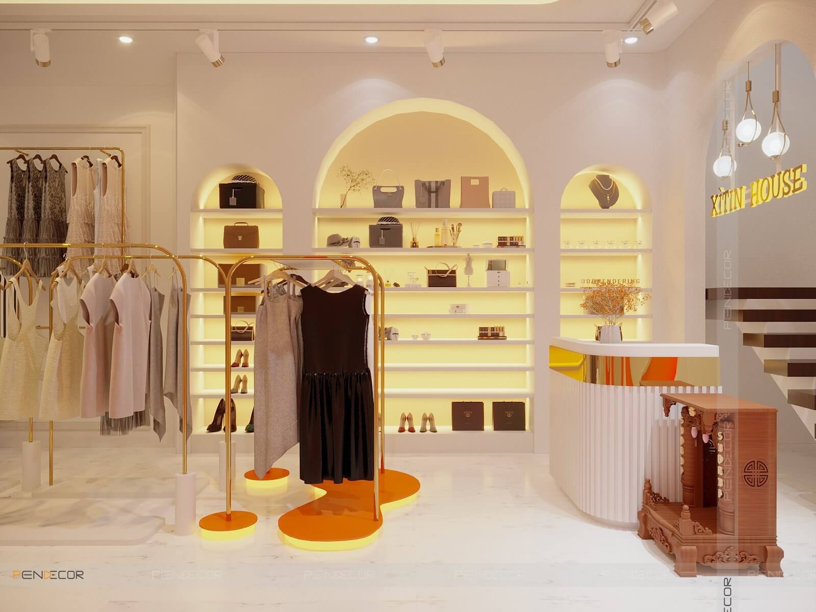 Thiết Kế Shop Thời Trang Nữ Xì Tin