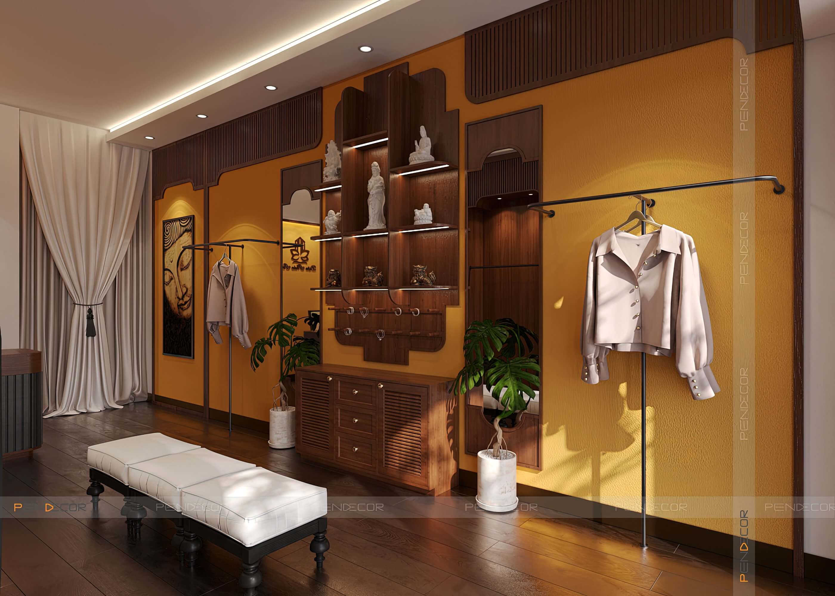 Thiết Kế Shop Trang Phục Phật Tử và Đồ Phong Thuỷ Diệu Phúc An