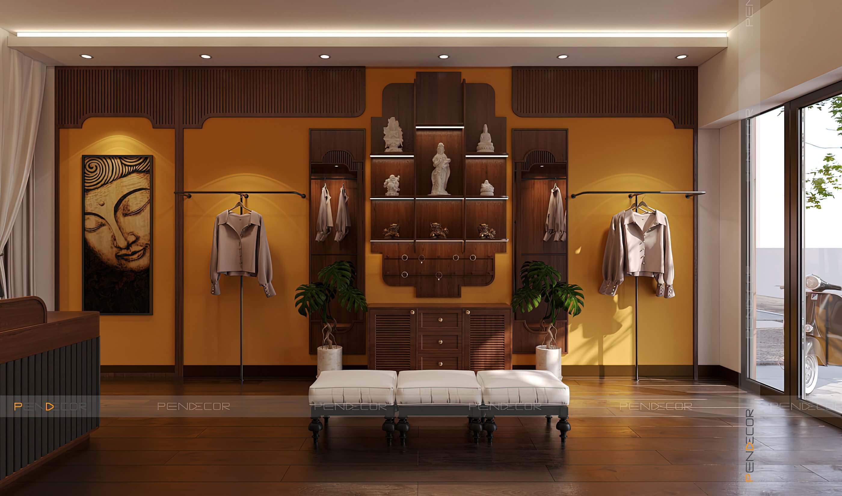 Thiết Kế Shop Trang Phục Phật Tử và Đồ Phong Thuỷ Diệu Phúc An