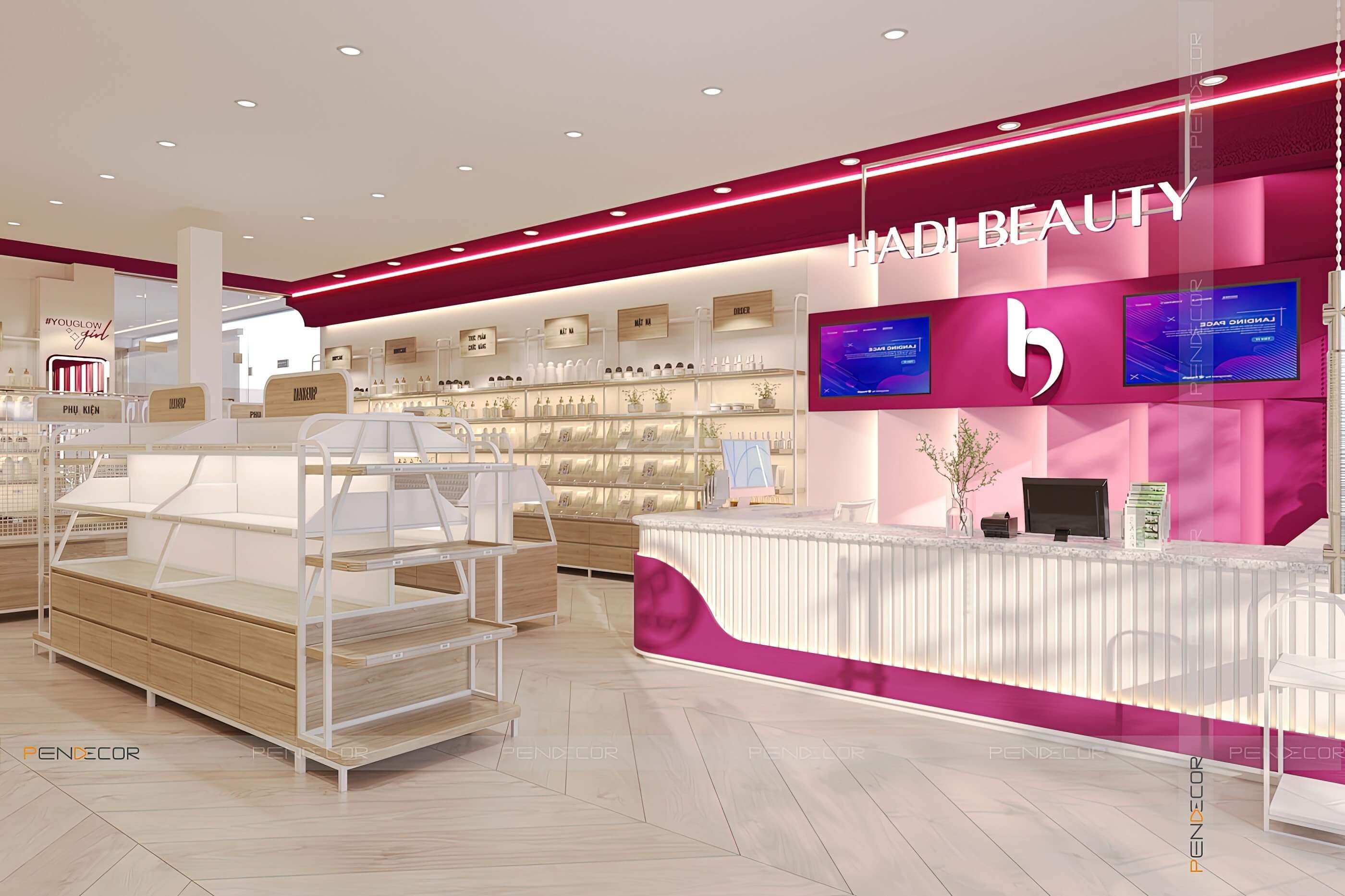Thiết Kế Shop Mỹ Phẩm HADI Beauty (Chi nhánh Phan Thanh)