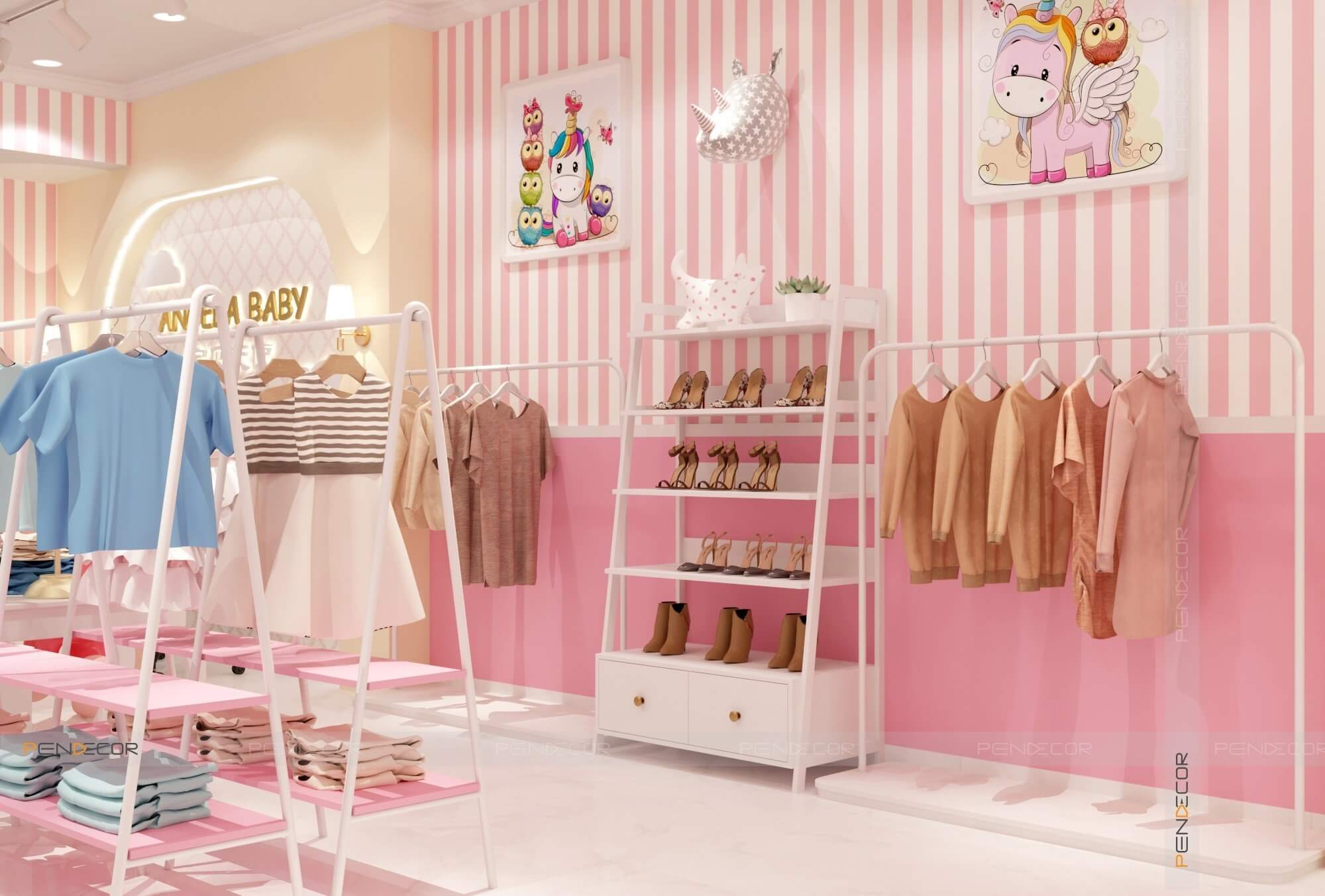 Thiết Kế Shop Thời Trang Trẻ Em Angela Baby