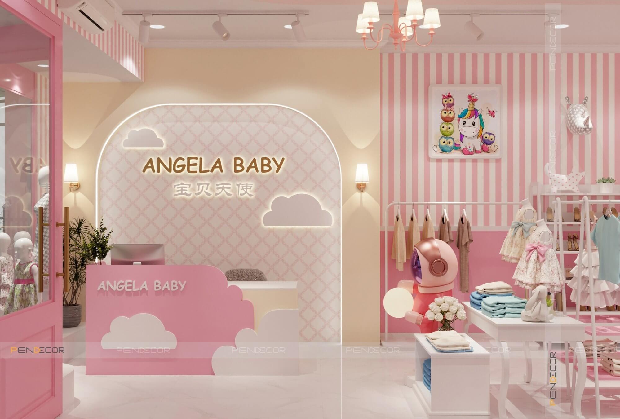 Thiết Kế Shop Thời Trang Trẻ Em Angela Baby