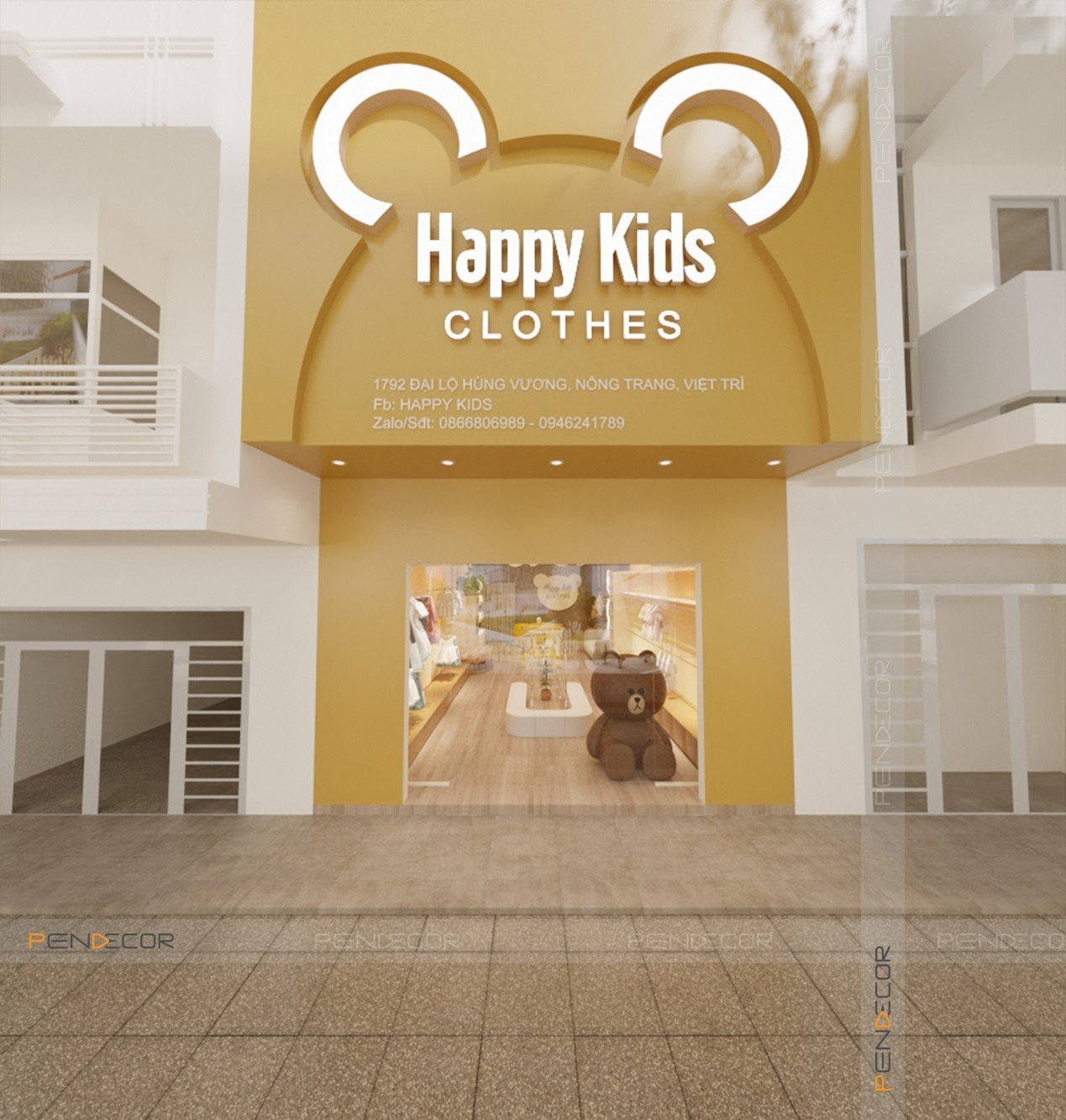 Thiết Kế Shop Thời Trang Trẻ Em Happy Kids