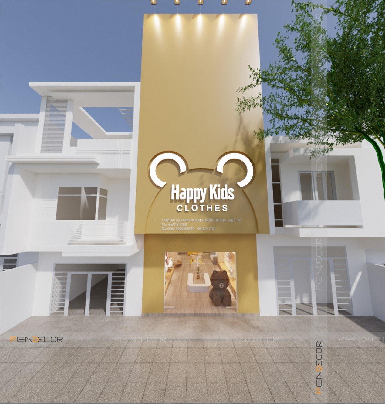 Thiết Kế Shop Thời Trang Trẻ Em Happy Kids