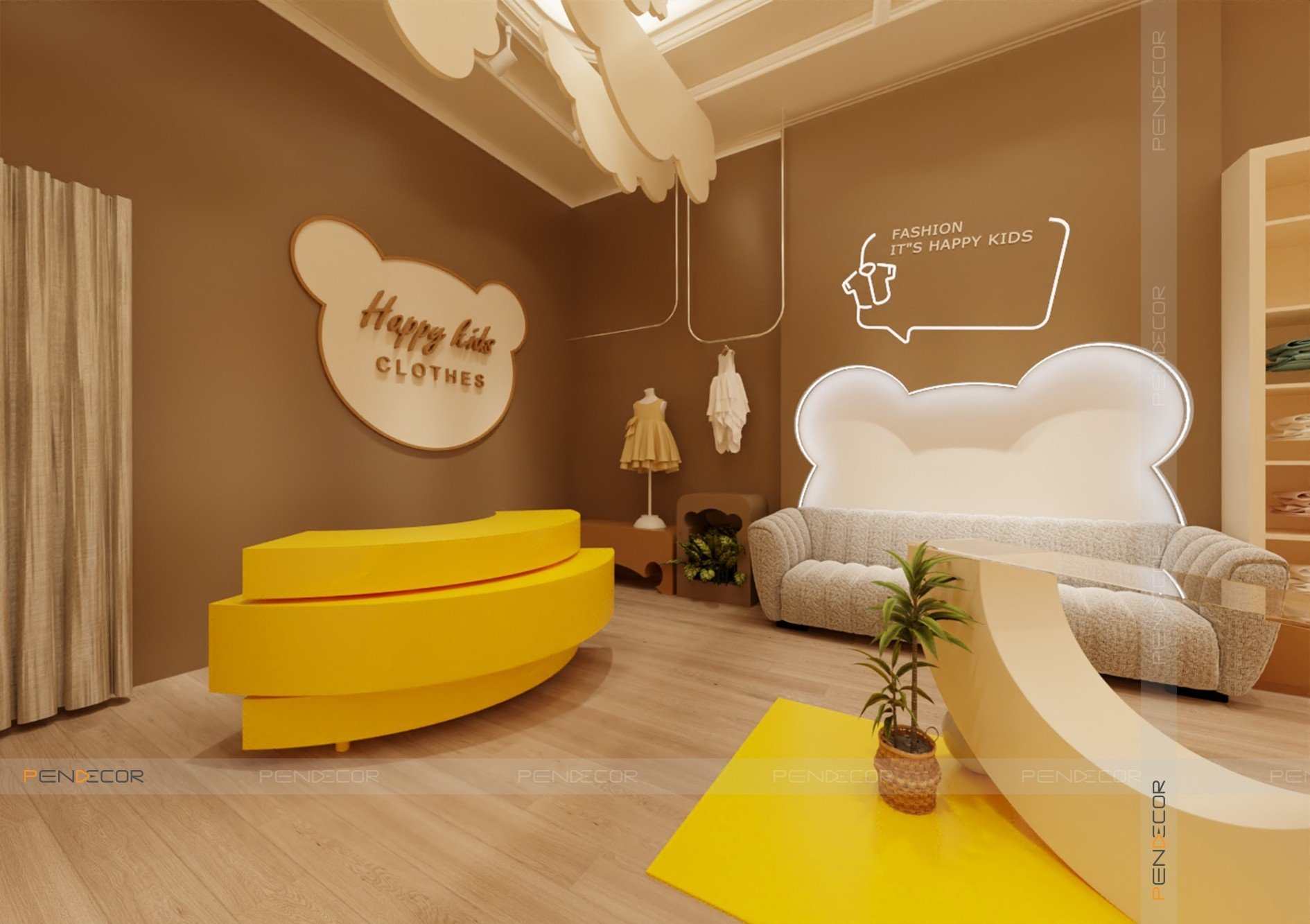 Thiết Kế Shop Thời Trang Trẻ Em Happy Kids