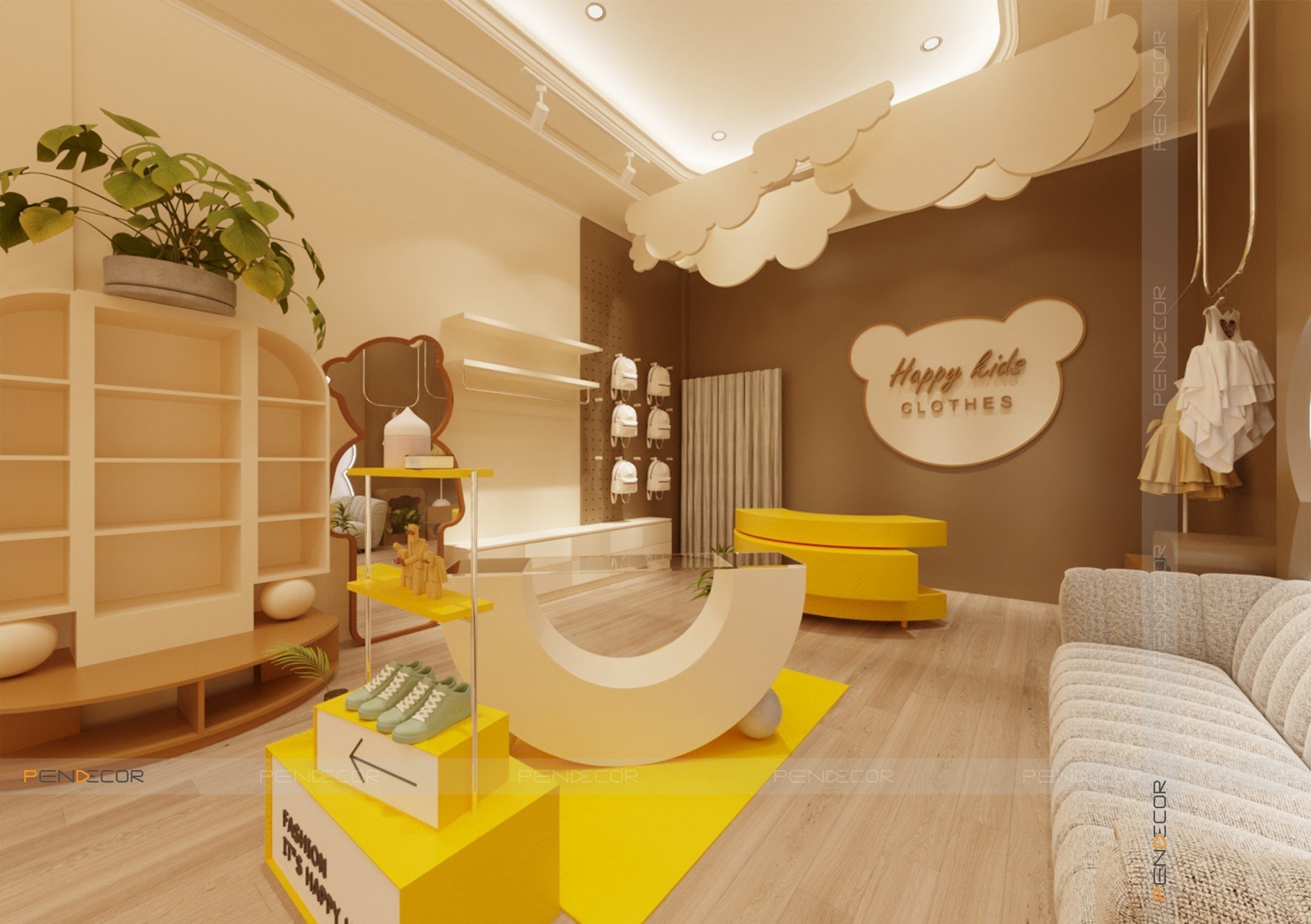 Thiết Kế Shop Thời Trang Trẻ Em Happy Kids