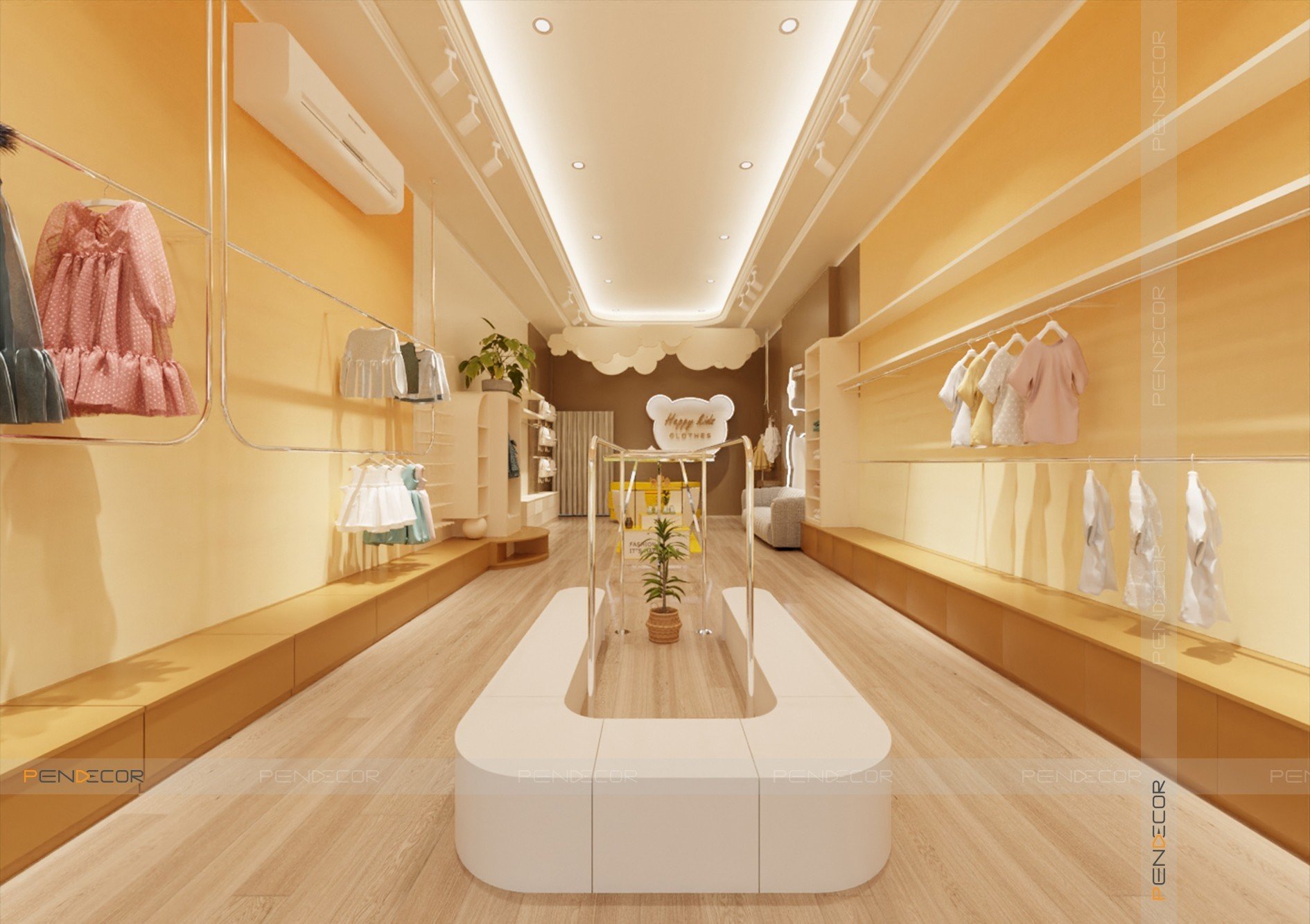 Thiết Kế Shop Thời Trang Trẻ Em Happy Kids