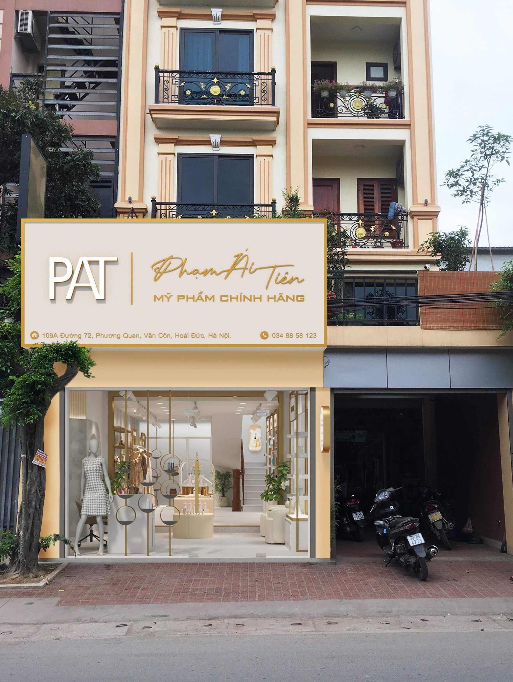 Thiết kế shop mỹ phẩm Phạm Ái Tiên