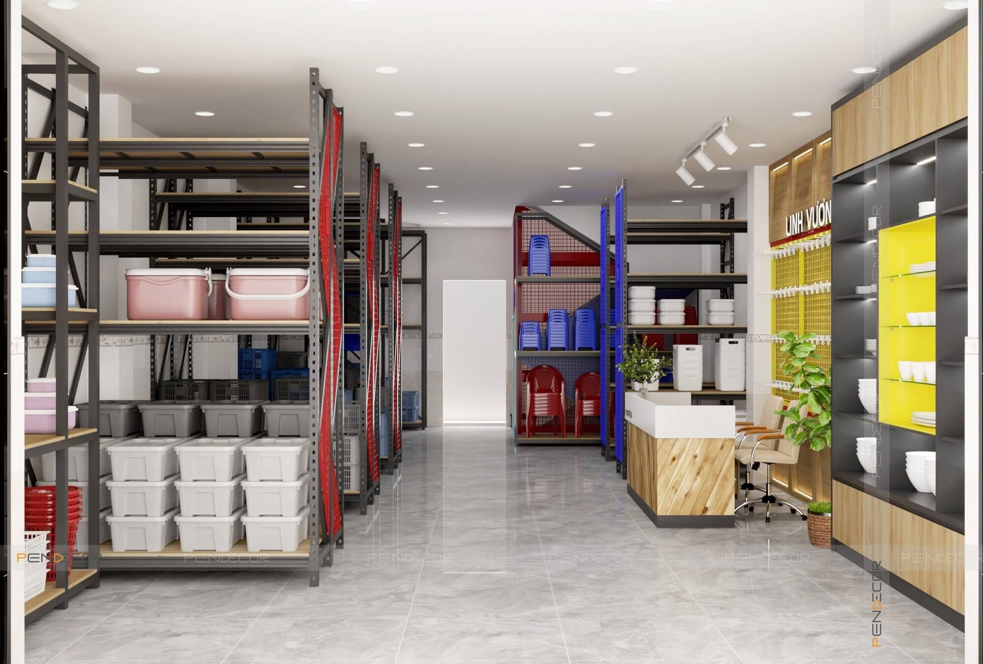 Thiết Kế Showroom Nhựa Linh Vương