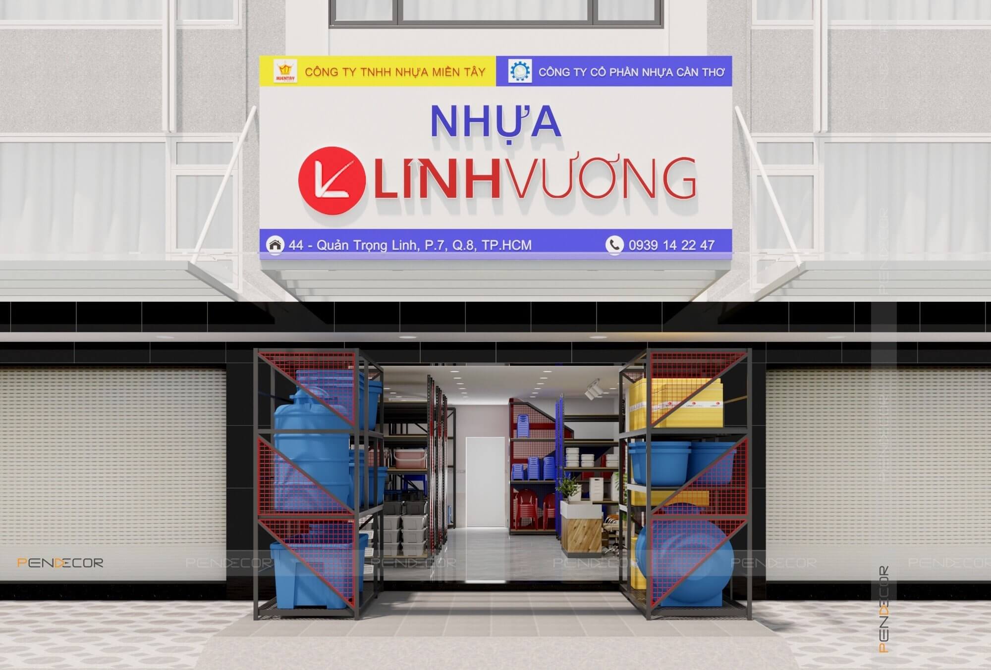 Thiết Kế Showroom Nhựa Linh Vương