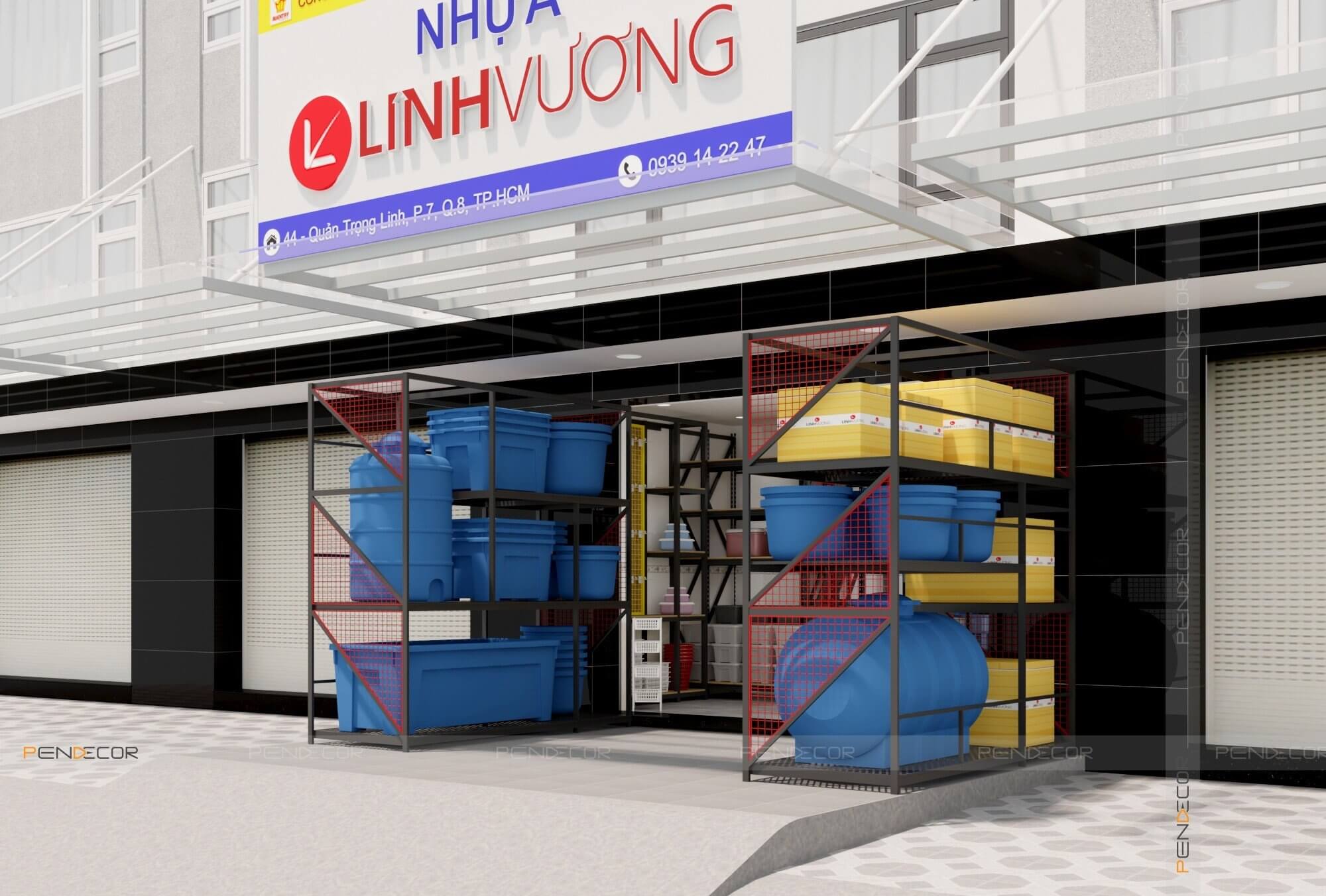 Thiết Kế Showroom Nhựa Linh Vương