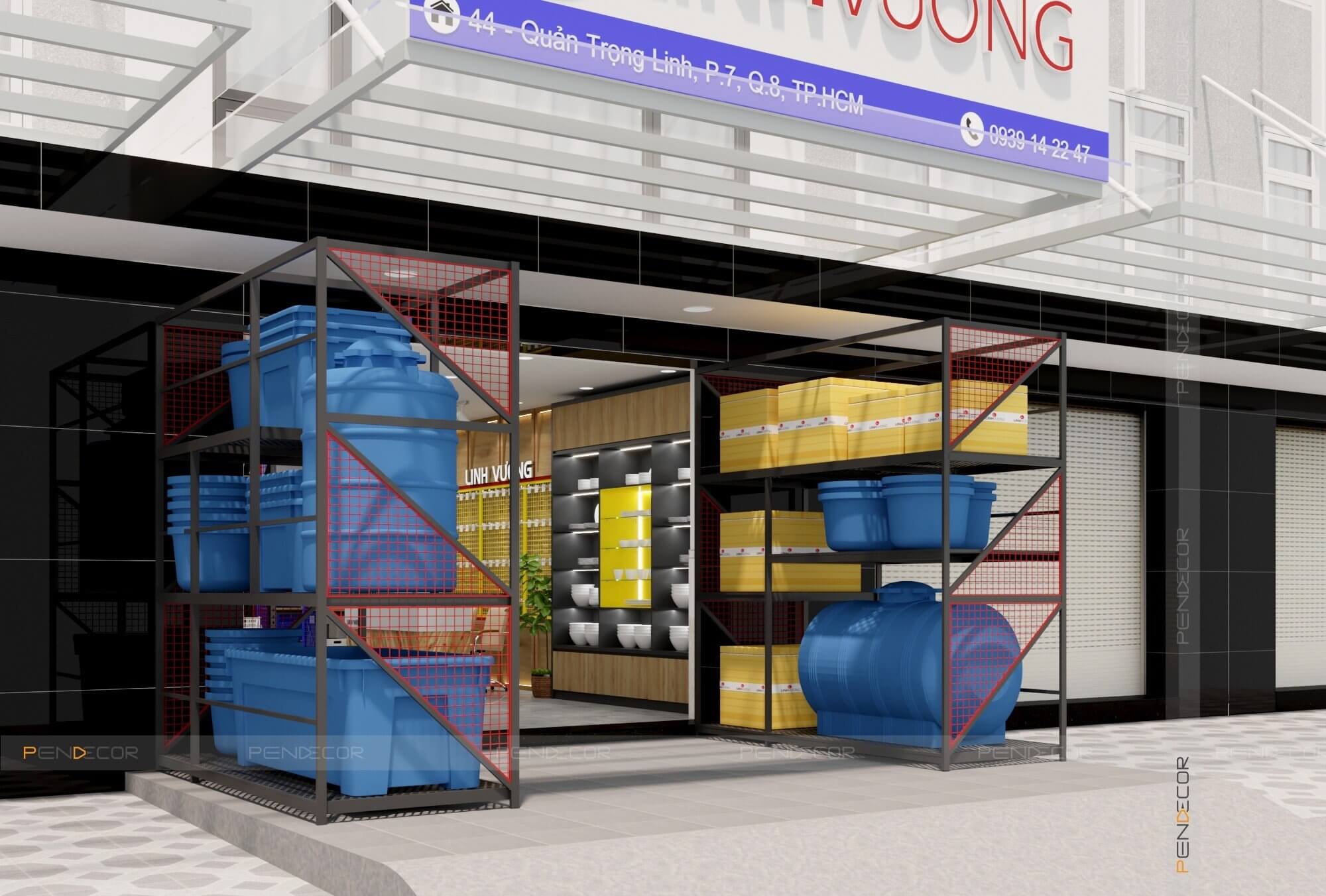 Thiết Kế Showroom Nhựa Linh Vương