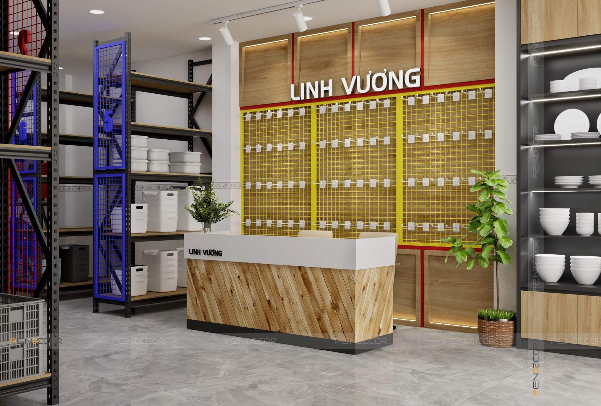 Thiết Kế Showroom Nhựa Linh Vương