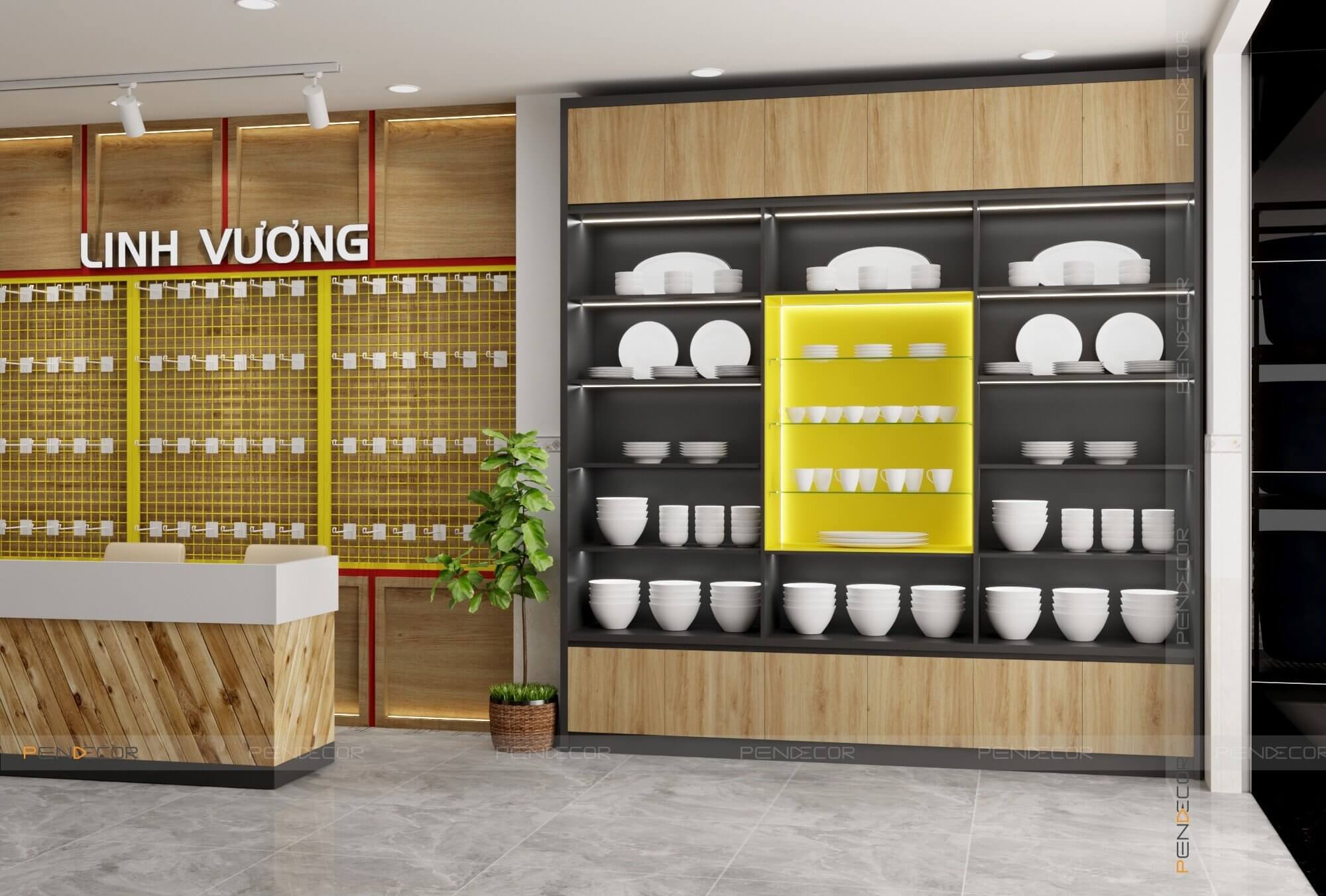 Thiết Kế Showroom Nhựa Linh Vương