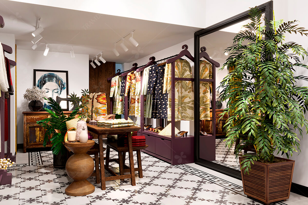 trang trí cửa hàng quần áo theo phong cách vintage - 8