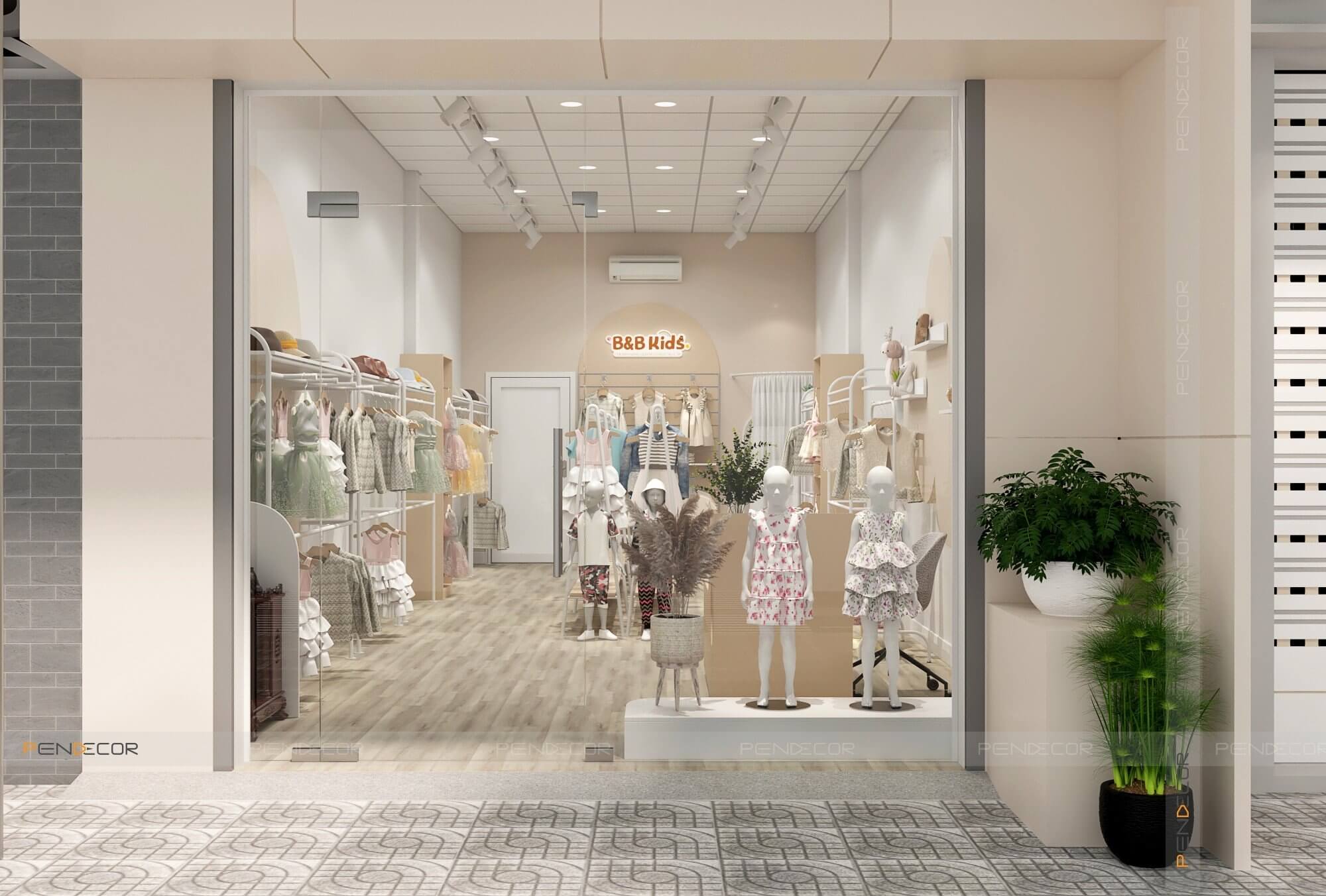 Thiết Kế Shop Thời Trang Trẻ Em B&B Kids