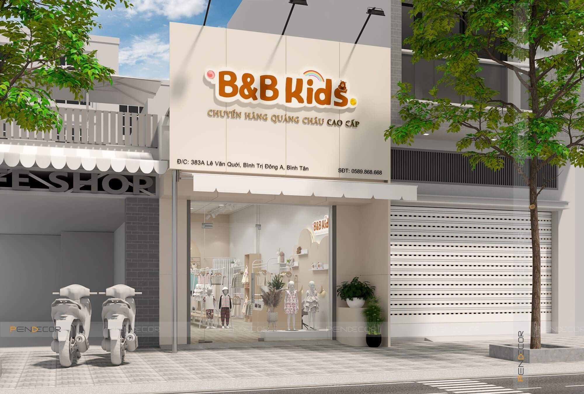 Thiết Kế Shop Thời Trang Trẻ Em B&B Kids