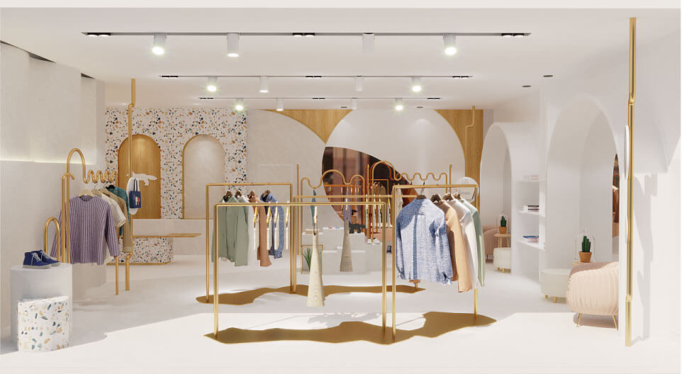 mẫu thiết kế shop quần áo 20m2 - 13