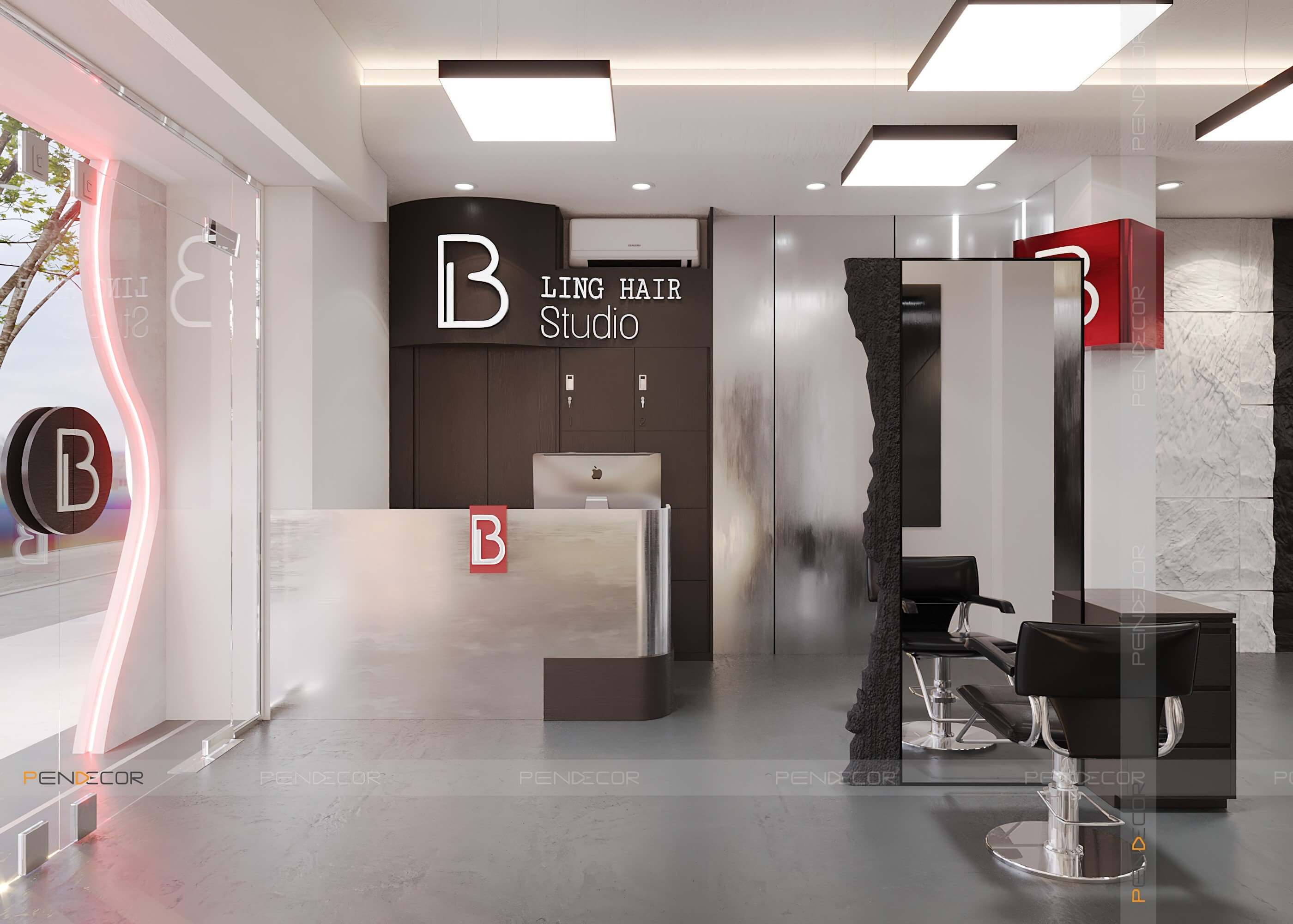 Thiết Kế Tiệm Cắt Tóc Bling Hair Studio