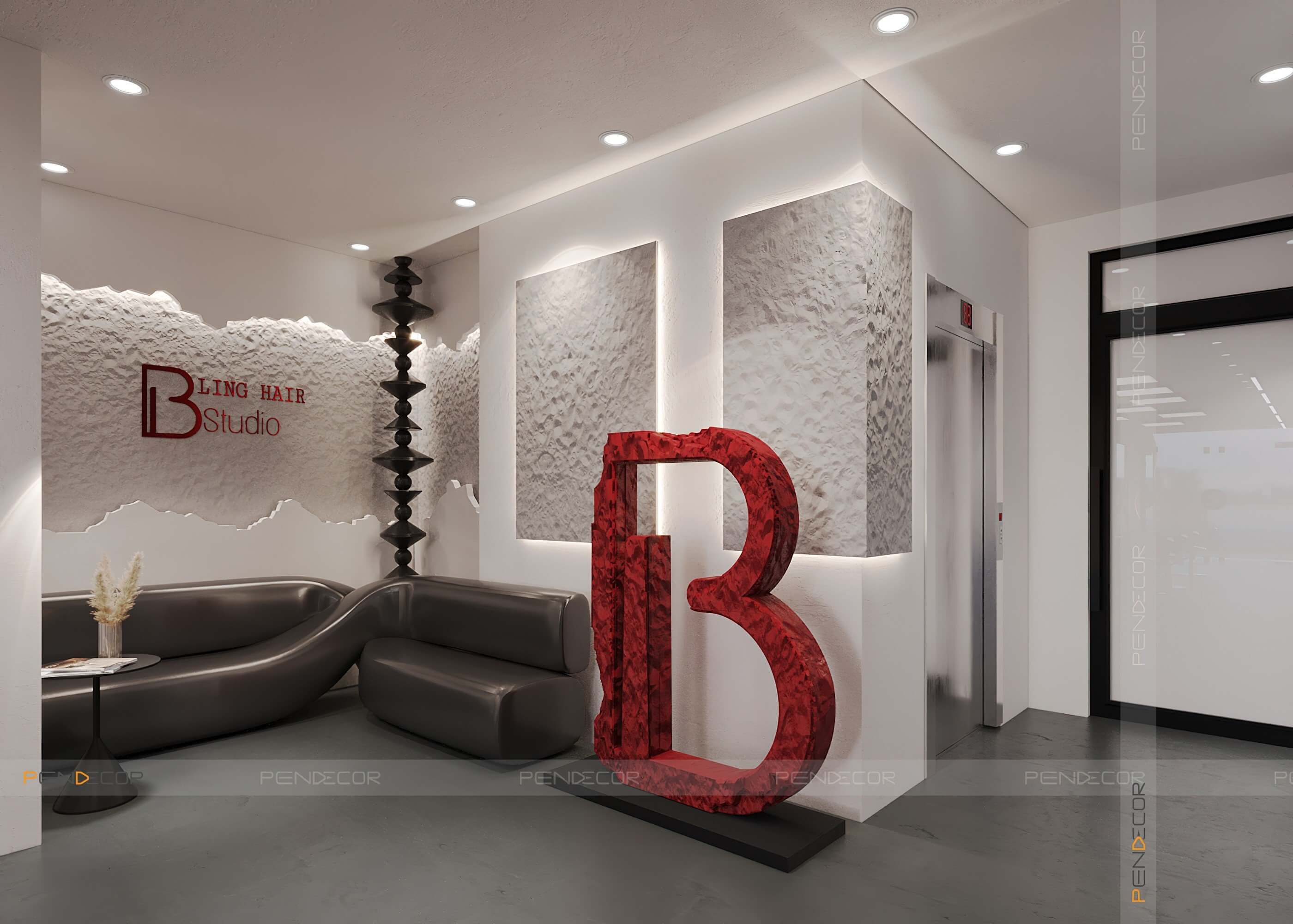Thiết Kế Tiệm Cắt Tóc Bling Hair Studio