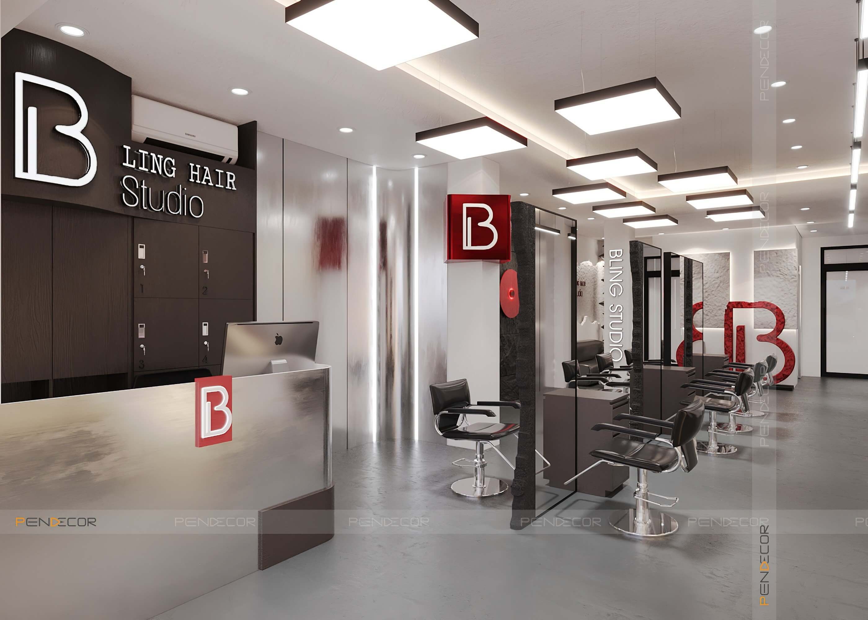 Thiết Kế Tiệm Cắt Tóc Bling Hair Studio