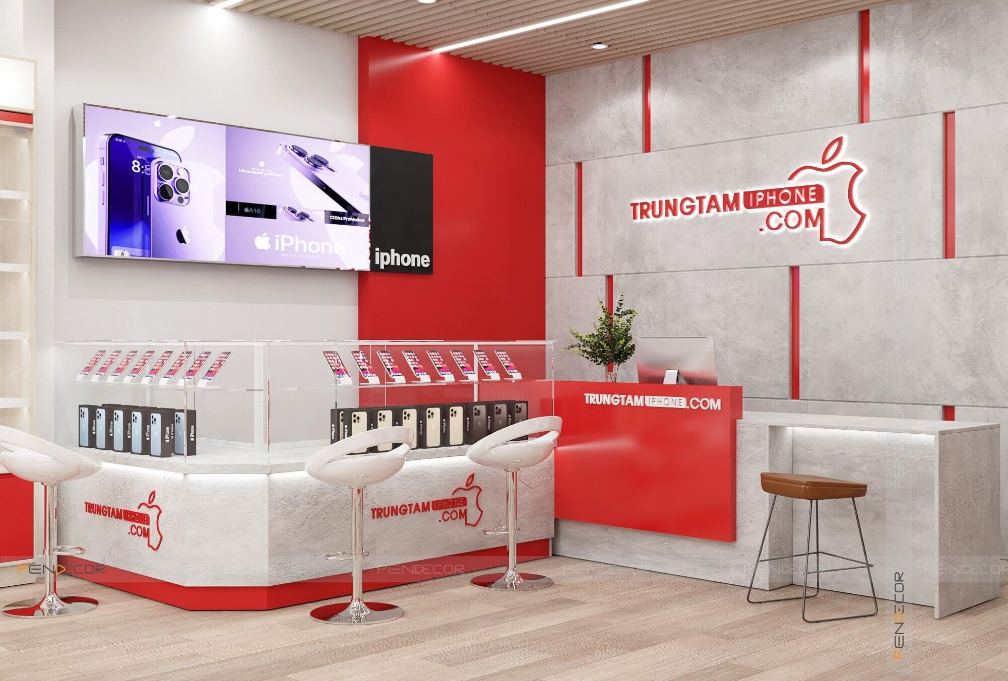Thiết Kế Shop Điện Thoại TRUNGTAMIPHONE.COM