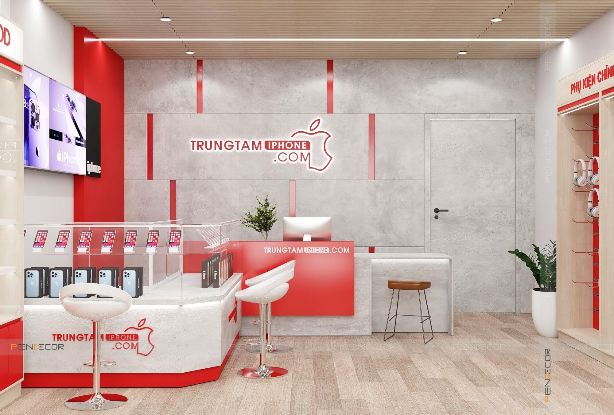 Thiết Kế Shop Điện Thoại TRUNGTAMIPHONE.COM