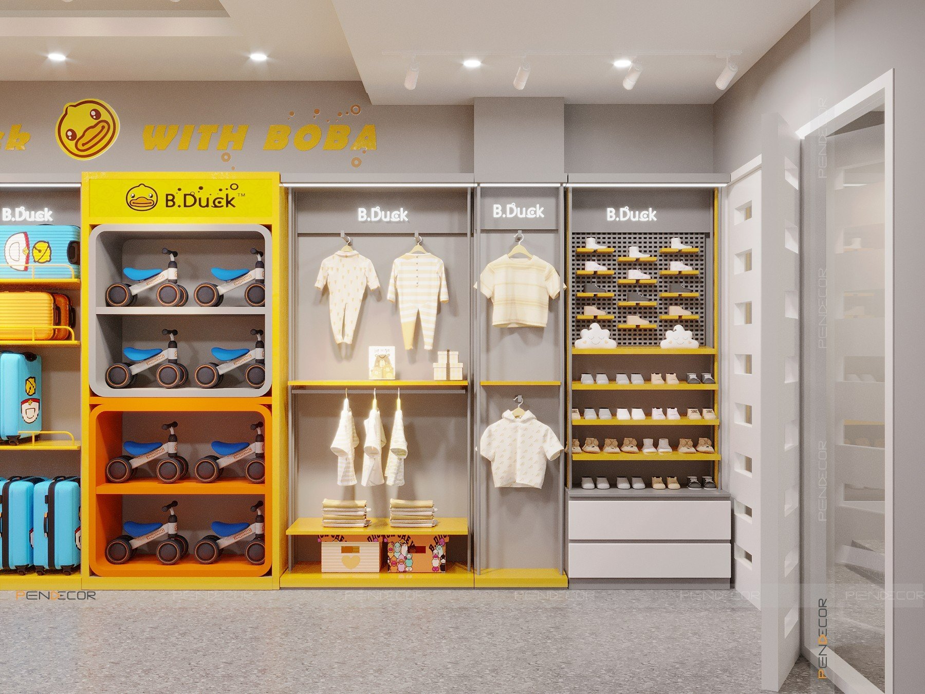 Thiết Kế Shop Thời Trang Trẻ Em B.Duck Kids