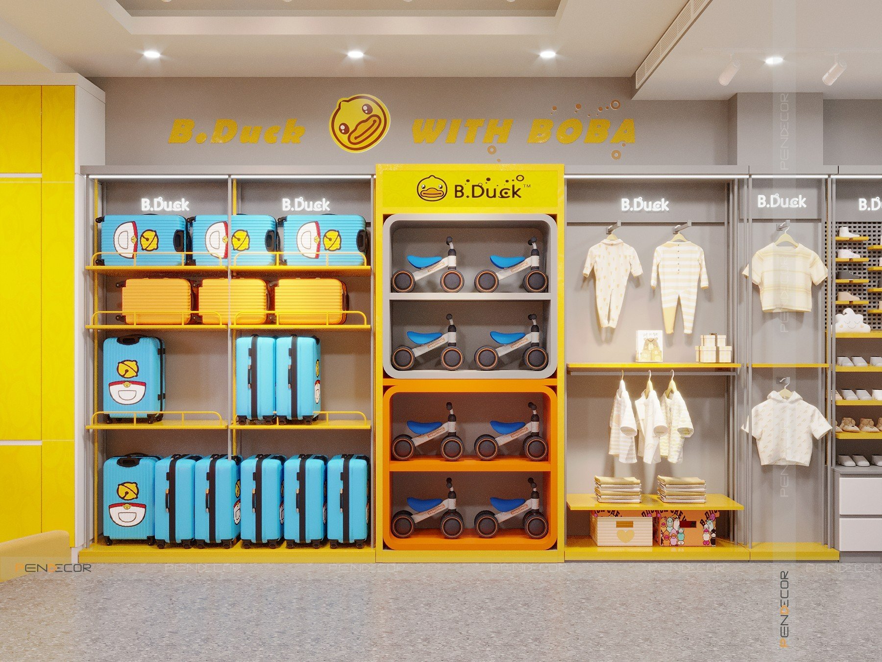 Thiết Kế Shop Thời Trang Trẻ Em B.Duck Kids