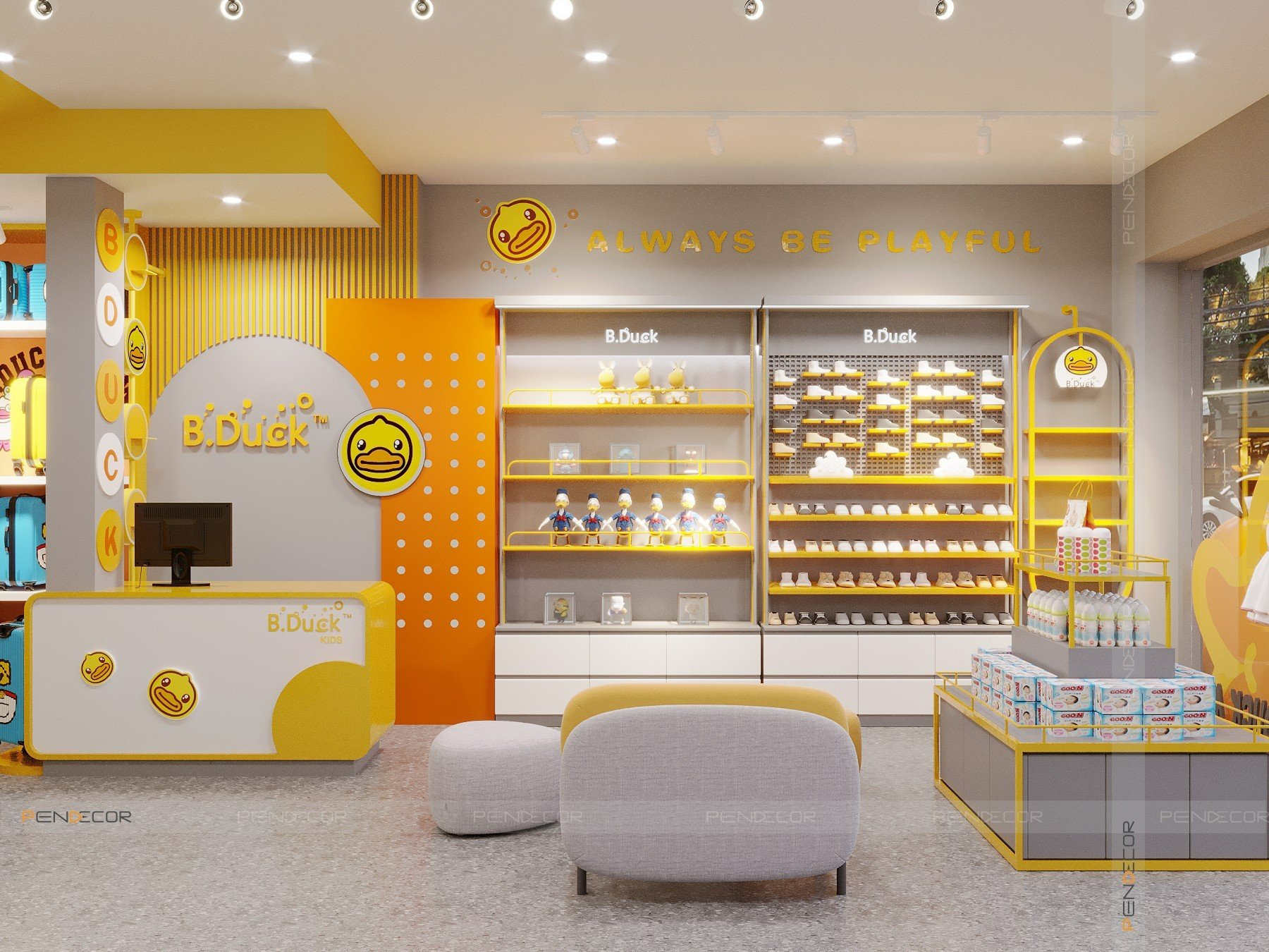 Thiết Kế Shop Thời Trang Trẻ Em B.Duck Kids