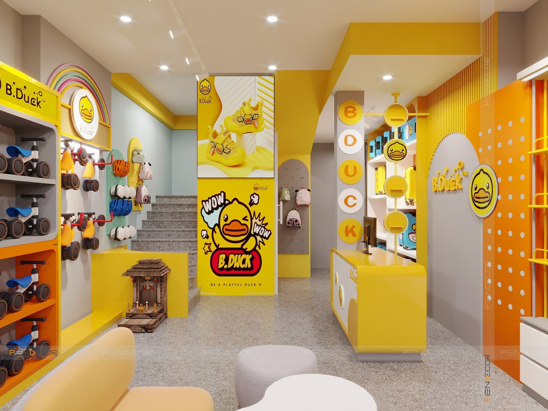 Thiết Kế Shop Thời Trang Trẻ Em B.Duck Kids