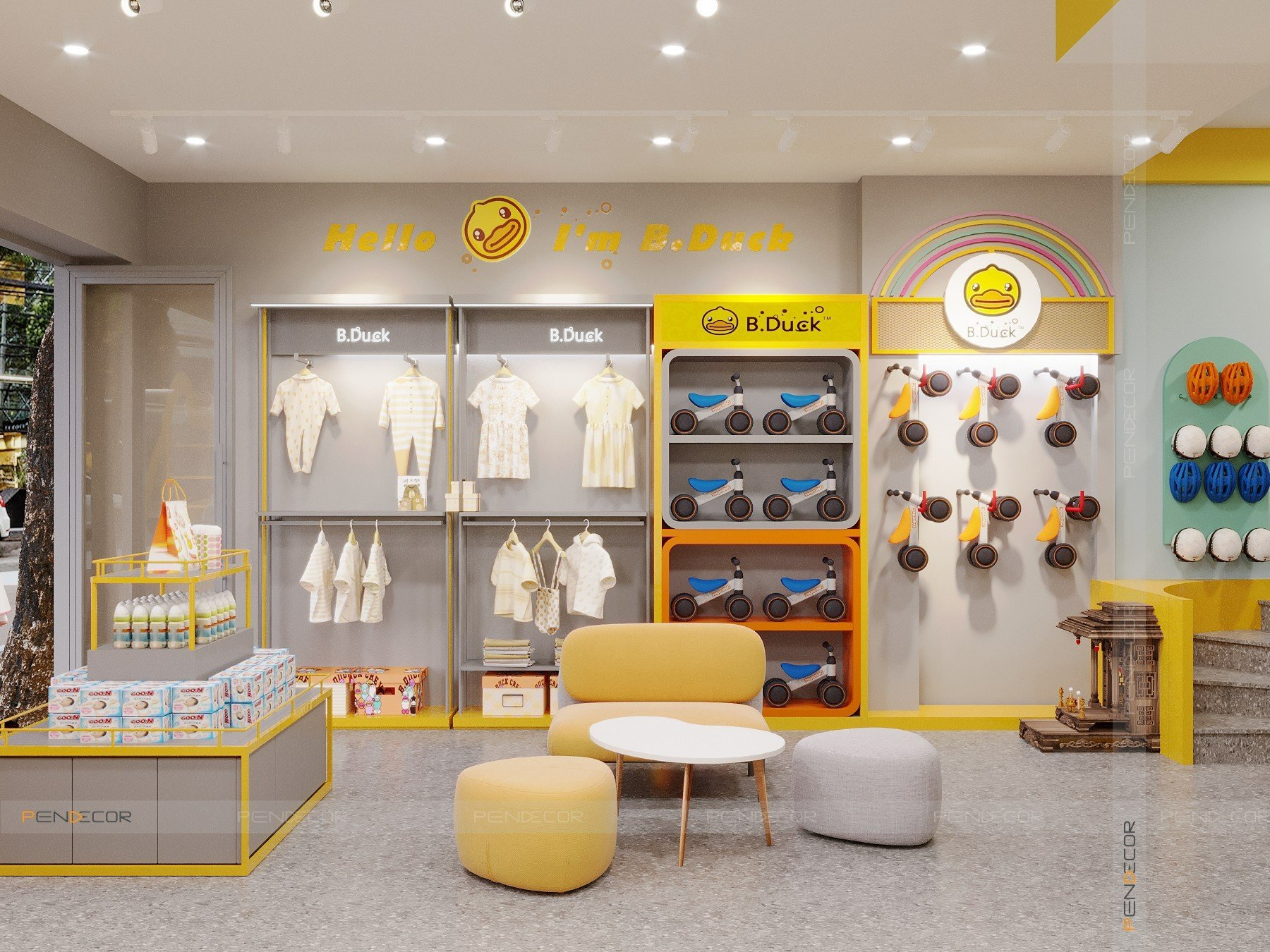 Thiết Kế Shop Thời Trang Trẻ Em B.Duck Kids