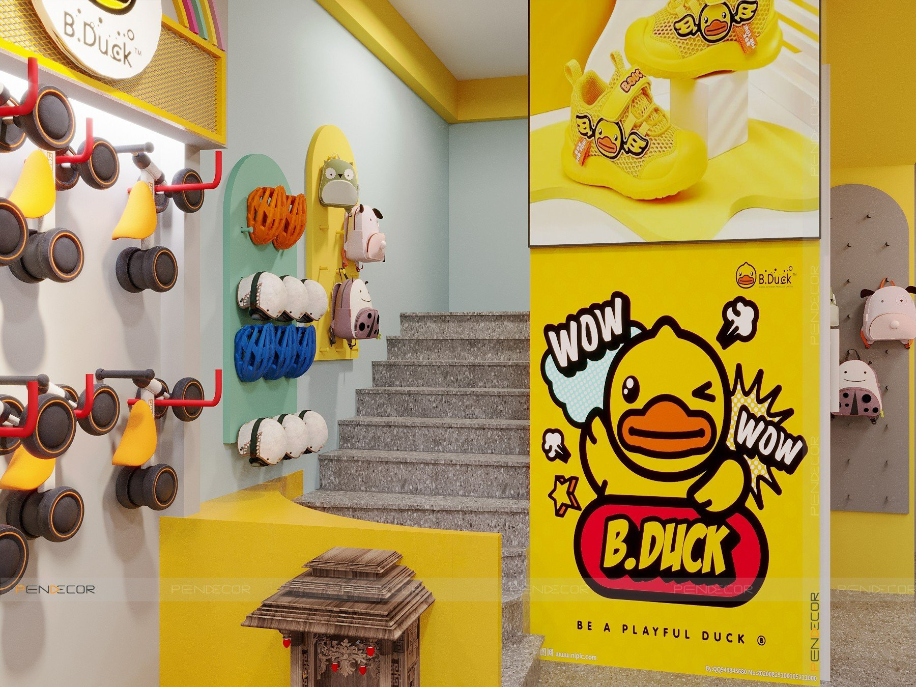 Thiết Kế Shop Thời Trang Trẻ Em B.Duck Kids | Pendecor