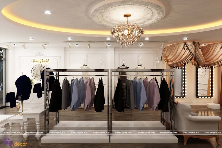 thiết kế showroom áo cưới Pendecor