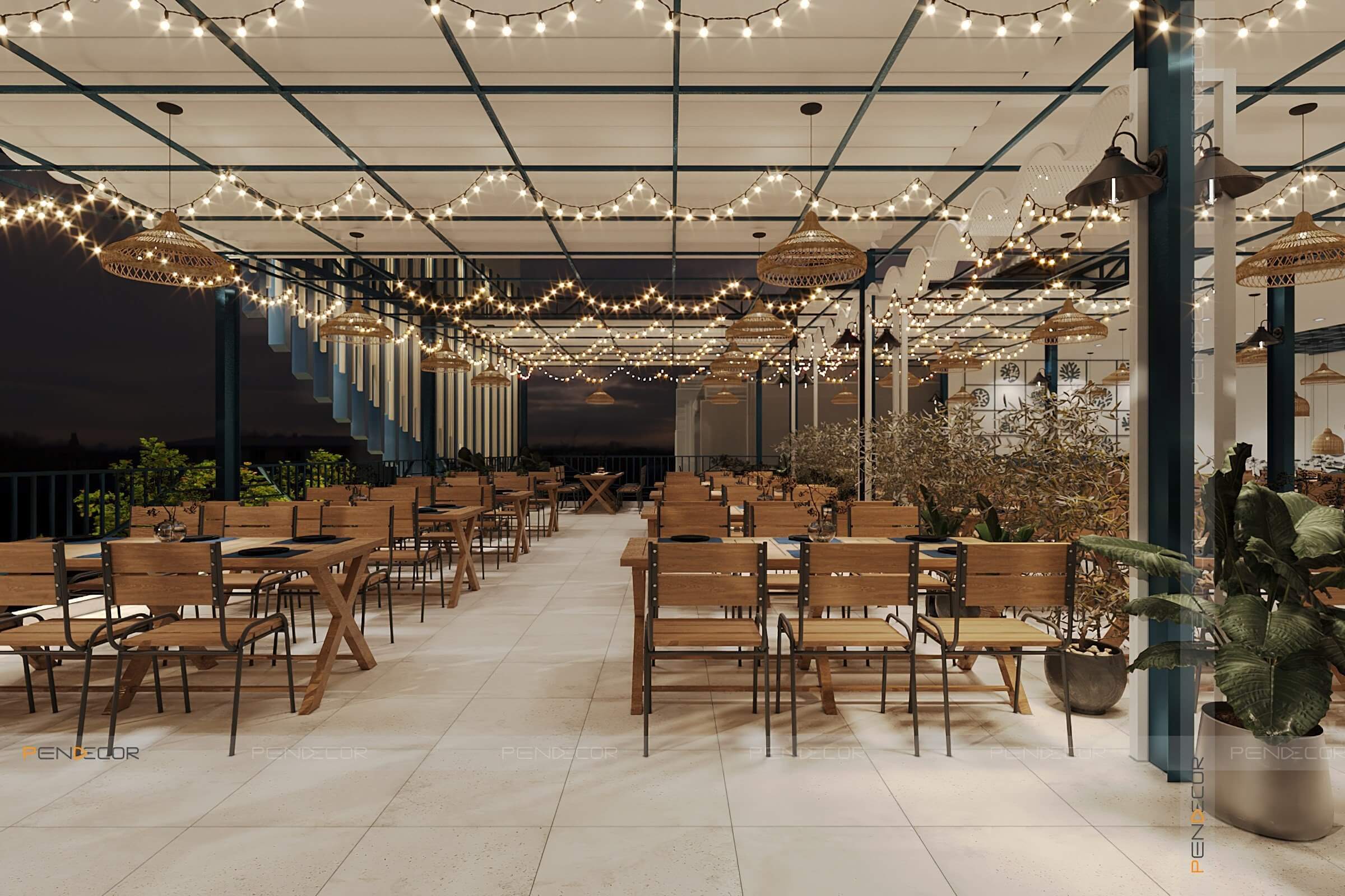 Thiết Kế Nhà Hàng Hải Sản Xuân Sơn (Mặt Tiền)