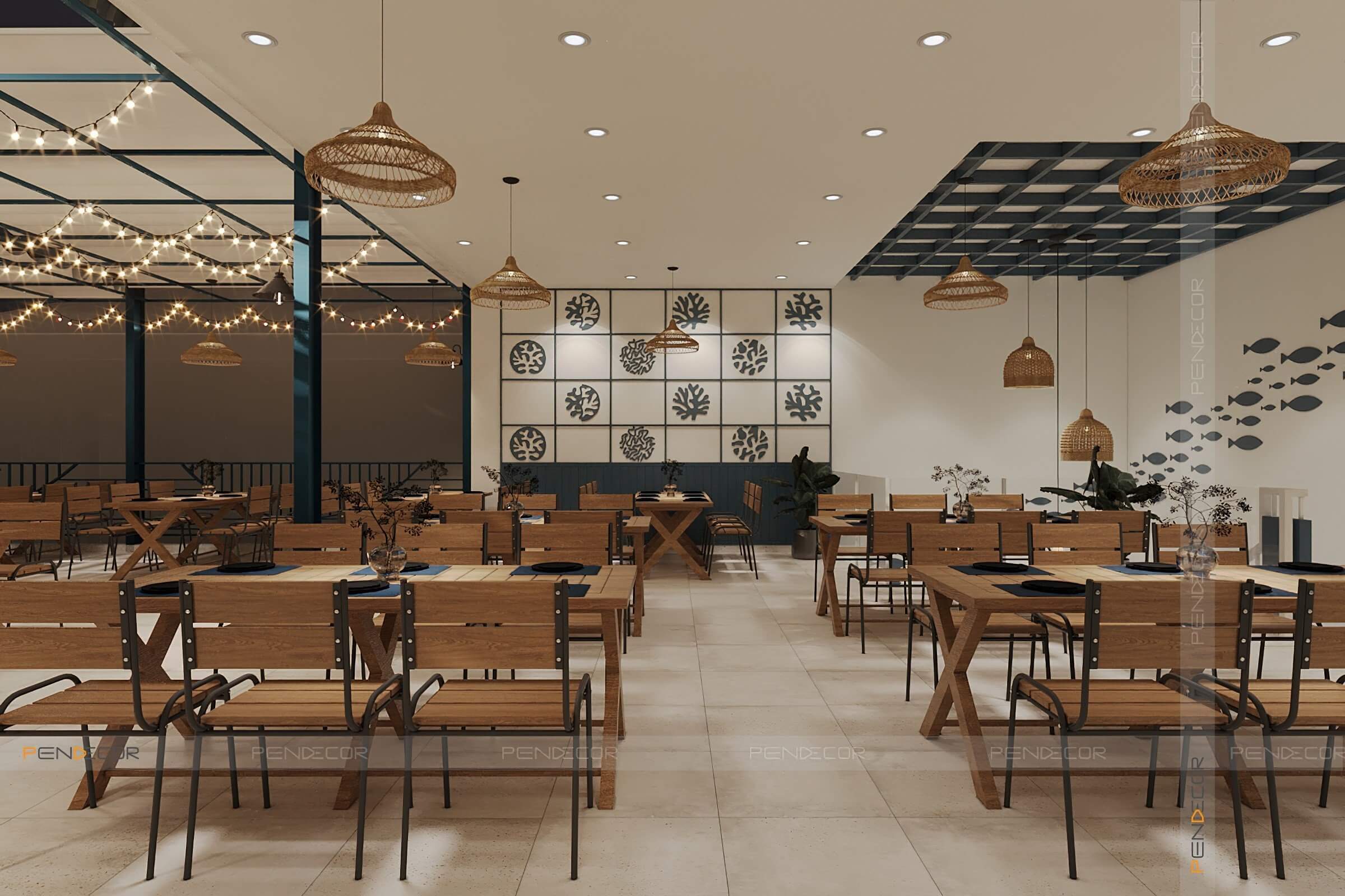 Thiết Kế Nhà Hàng Hải Sản Xuân Sơn (Mặt Tiền)