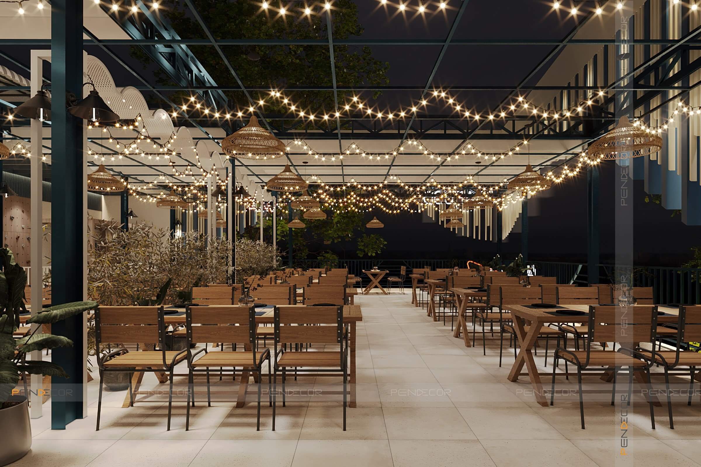 Thiết Kế Nhà Hàng Hải Sản Xuân Sơn (Mặt Tiền)