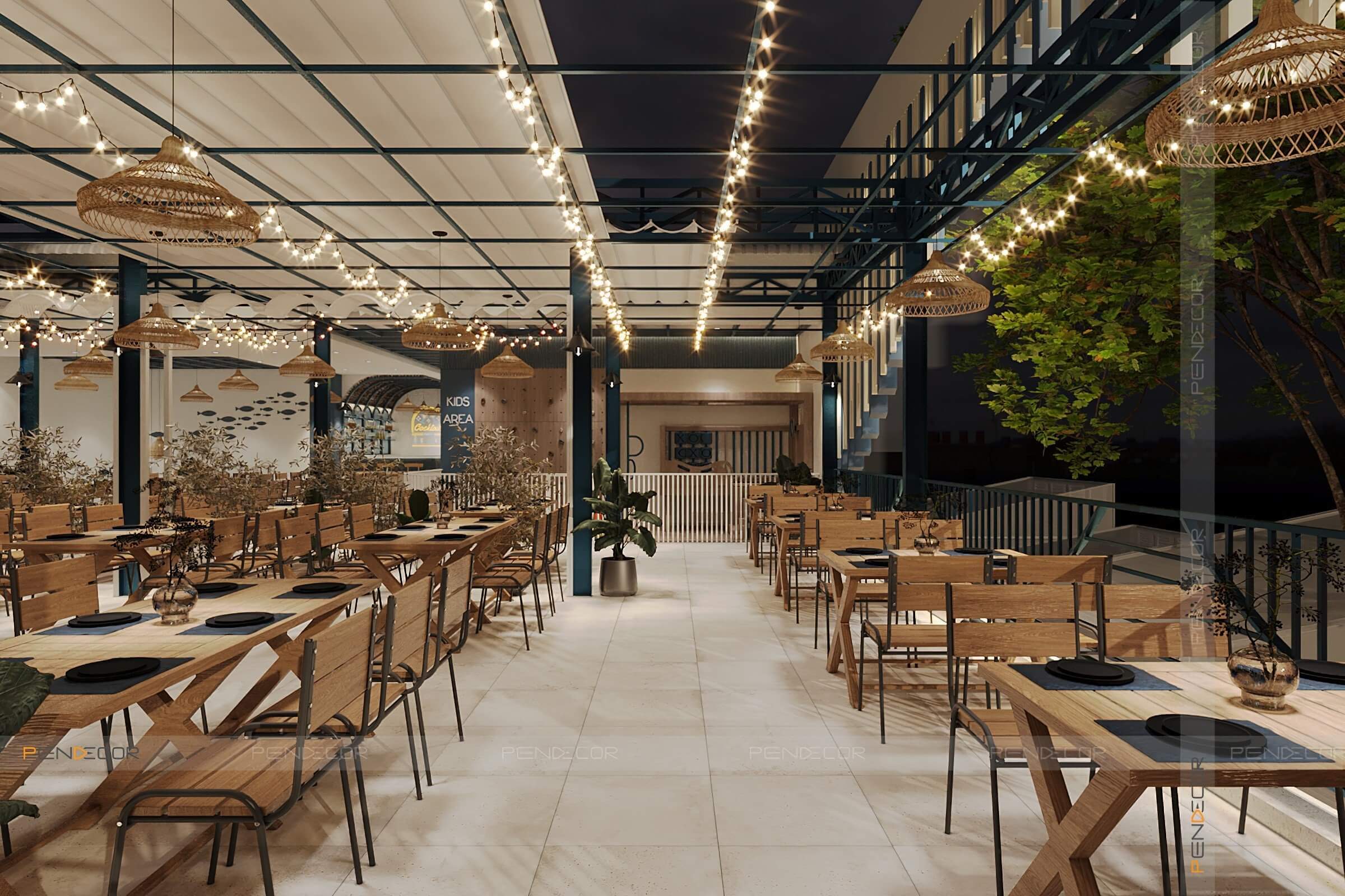 Thiết Kế Nhà Hàng Hải Sản Xuân Sơn (Mặt Tiền)