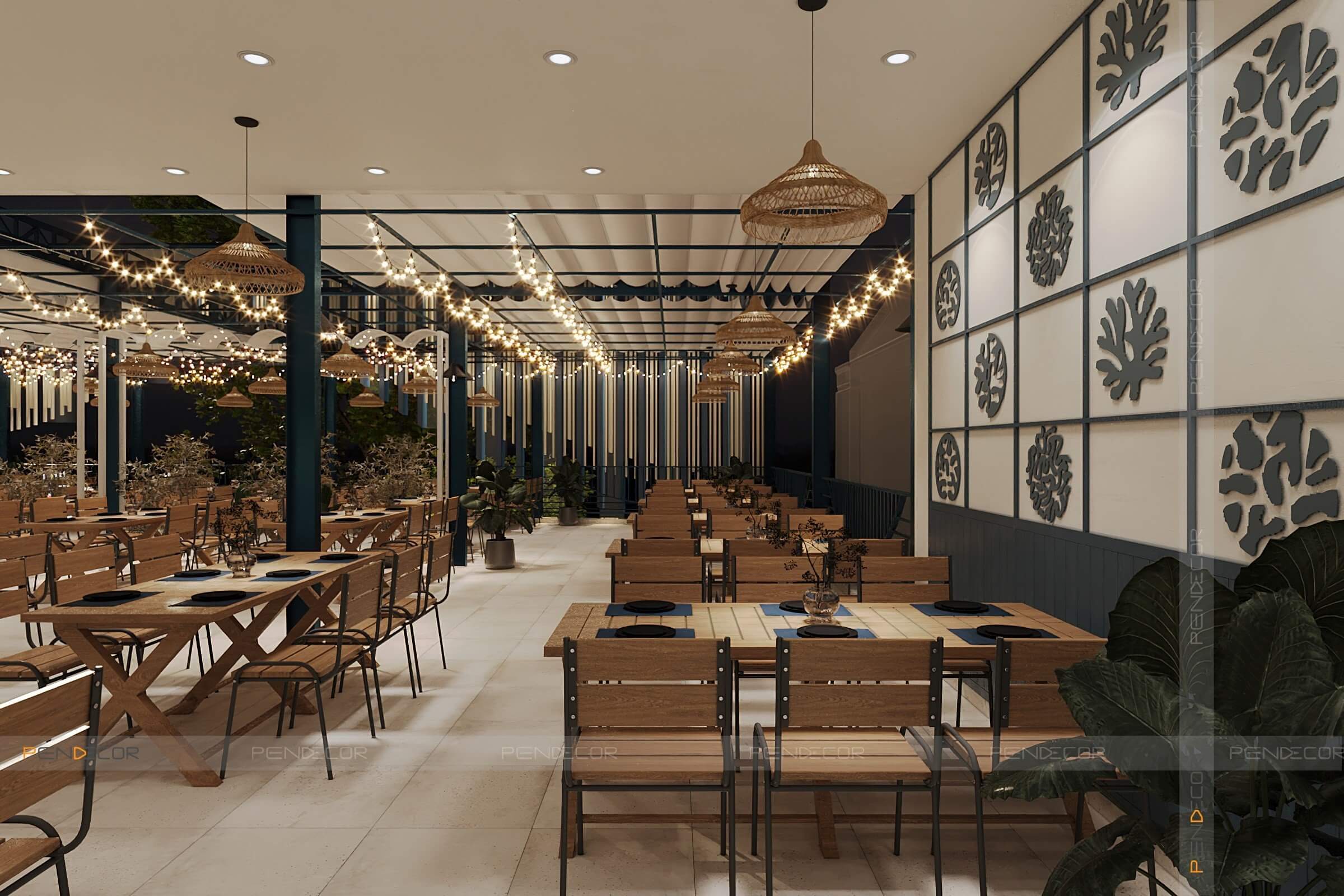 Thiết Kế Nhà Hàng Hải Sản Xuân Sơn (Mặt Tiền)