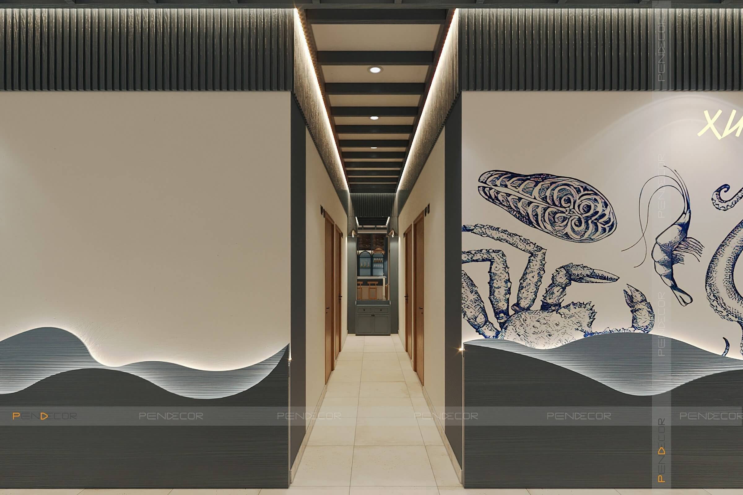 Thiết Kế Nhà Hàng Hải Sản Xuân Sơn (Mặt Tiền)