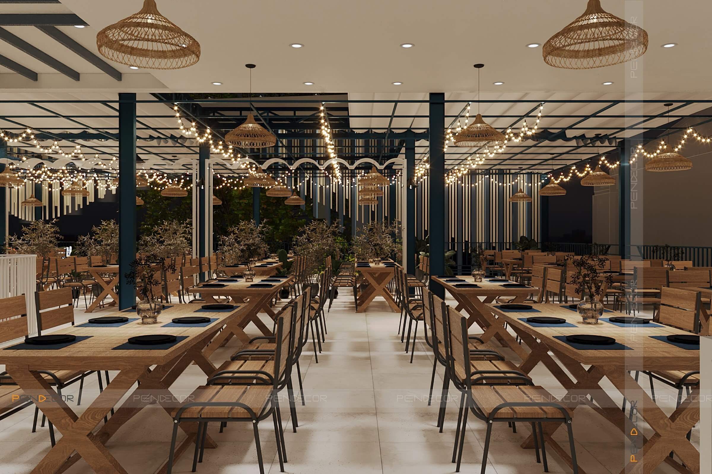 Thiết Kế Nhà Hàng Hải Sản Xuân Sơn (Mặt Tiền)