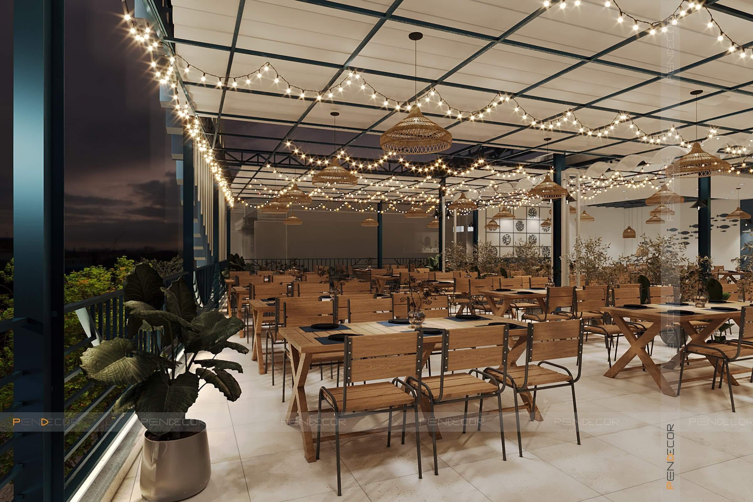 Thiết Kế Nhà Hàng Hải Sản Xuân Sơn (Mặt Tiền)